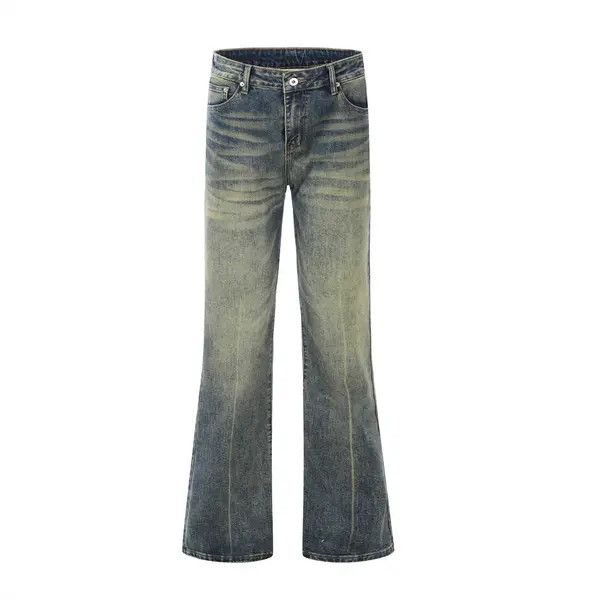 VIBE Heavy washed distressed punk flared jeans Size US 32 / EU 48 - 1 Thumbnail