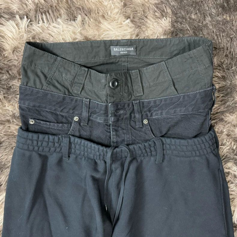 Balenciaga Balenciaga size M Three-Waist Pants Layered Effect Pocket Size US 26 / EU 42 - 2 Thumbnail