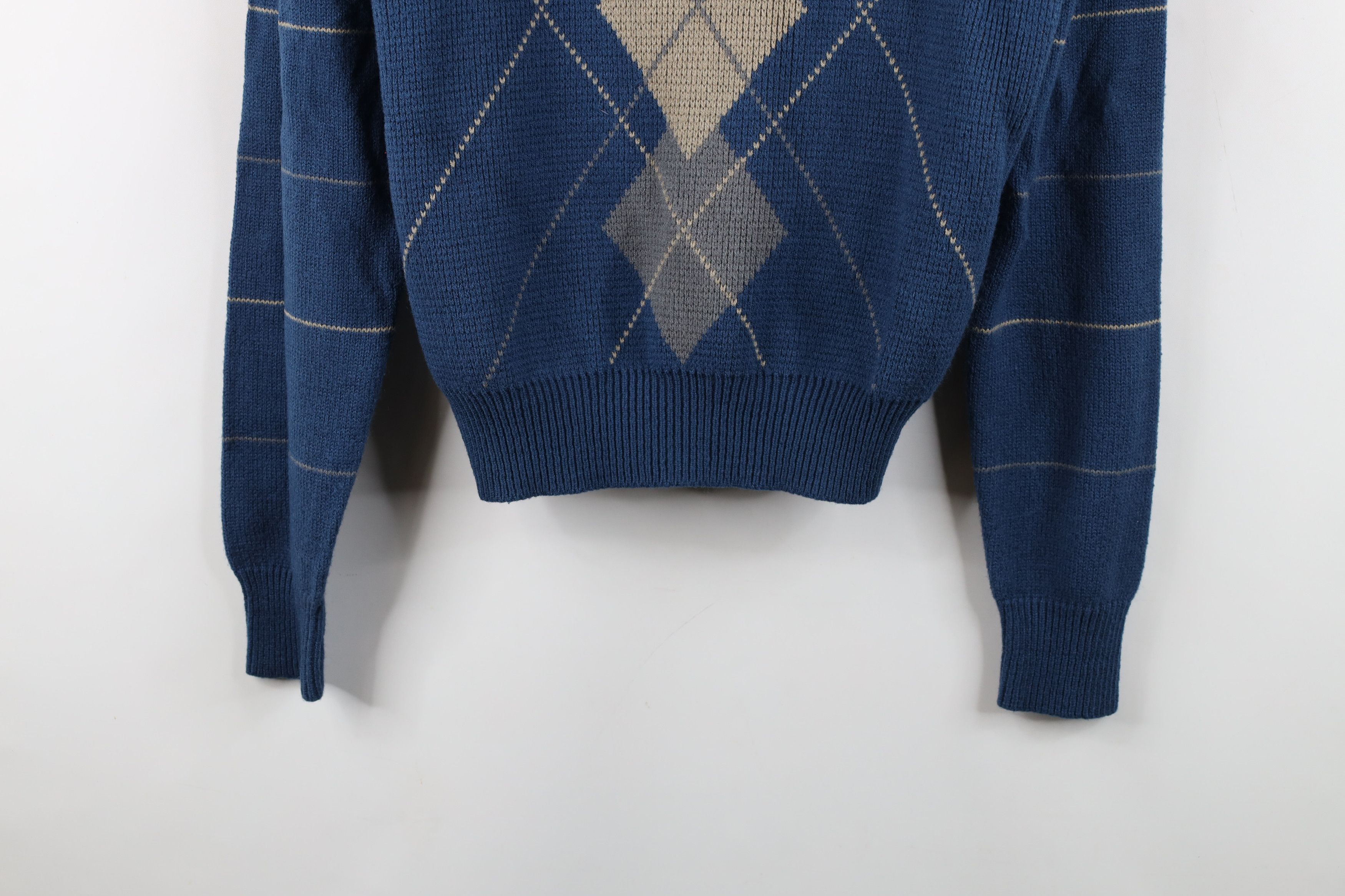 Vintage Vintage 70s Streetwear Diamond Knit Golf Crewneck Sweater Size US M / EU 48-50 / 2 - 3 Thumbnail