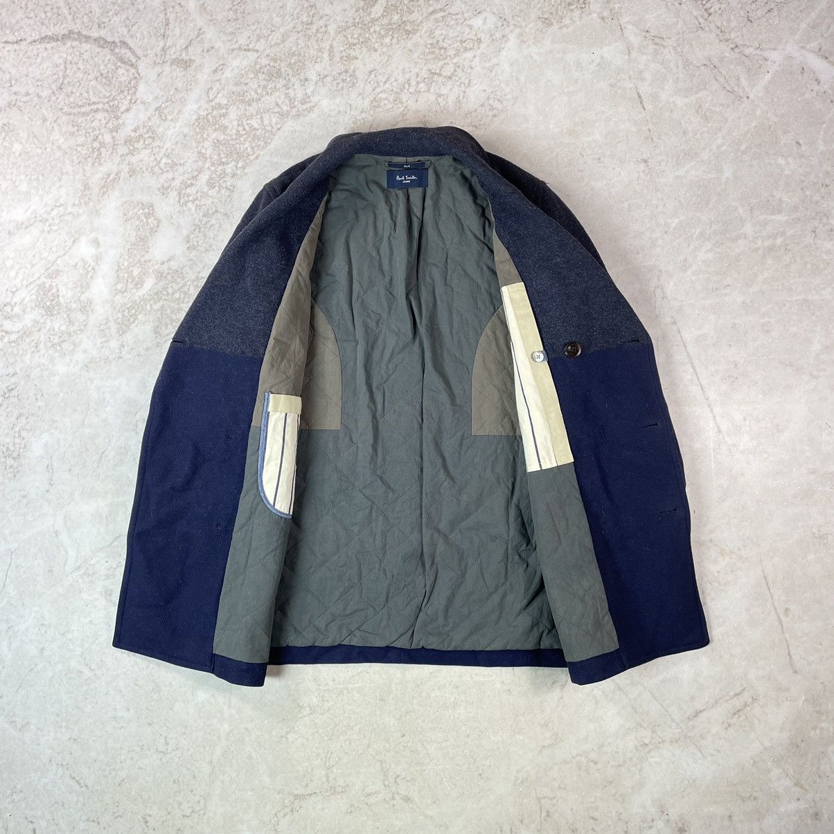 Paul Smith Paul Smith Wool&Viscose Double Breasted Two Tone Pea Coat Size US S / EU 44-46 / 1 - 13 Thumbnail