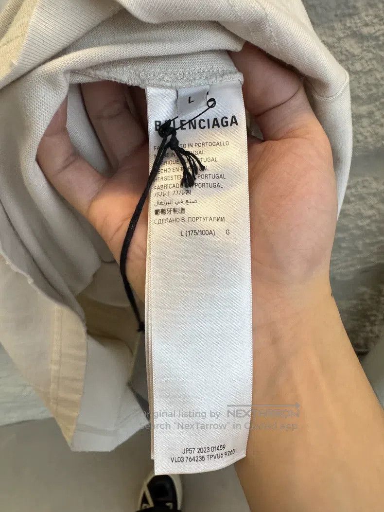 Balenciaga Balenciaga Logo Printed Round Neck Loose Short Sleeve T-Sh Size US L / EU 52-54 / 3 - 3 Thumbnail