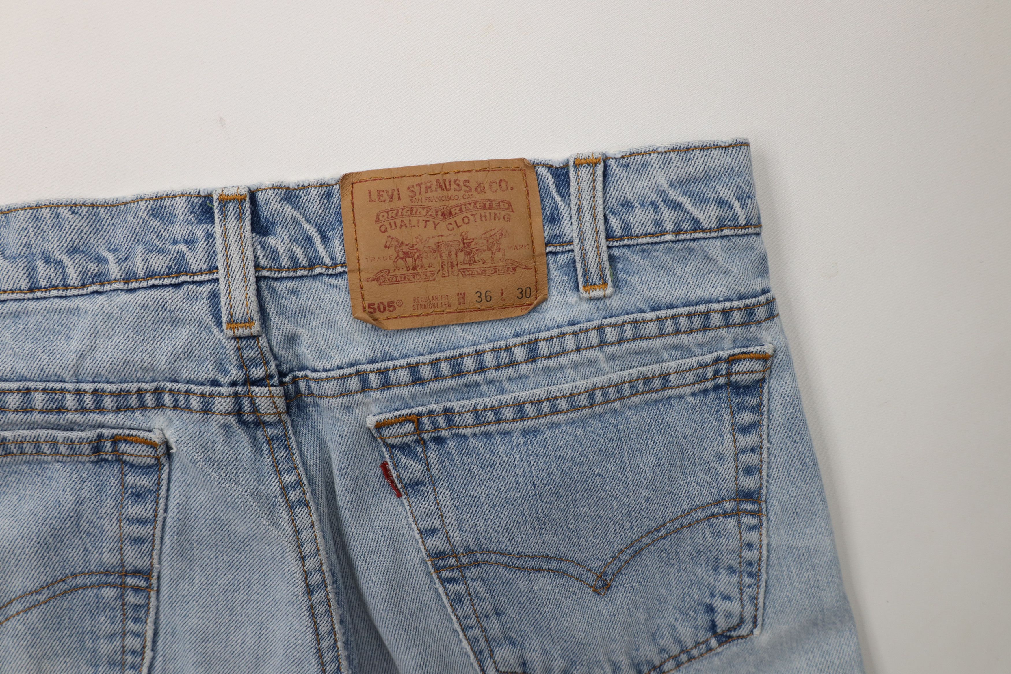 Levi's × Vintage Vintage 90s Levis 505 Regular Straight Leg Denim Jeans USA Size US 36 / EU 52 - 14 Thumbnail