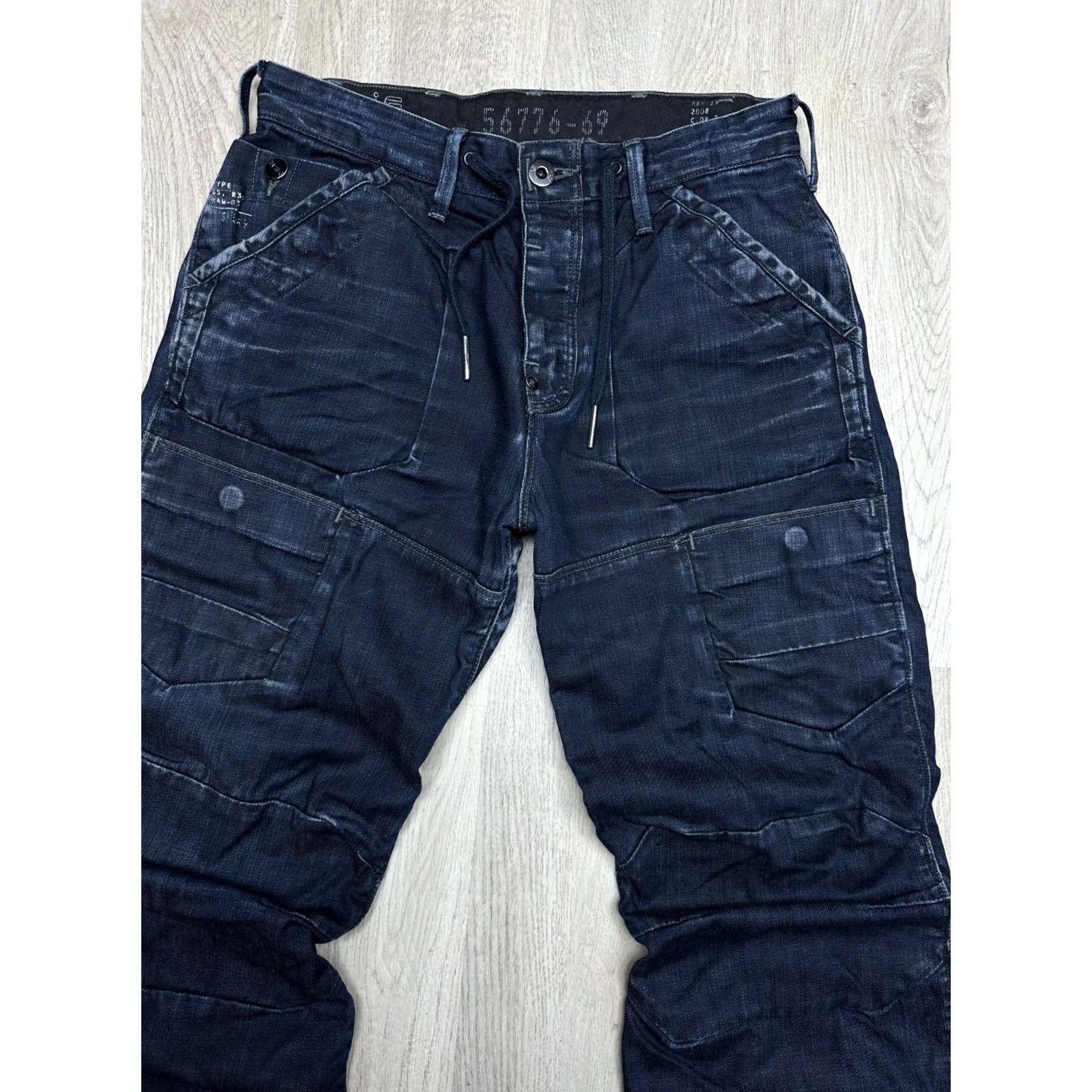 G-Star G-Star Raw Mens Weston Battle Elwood Denim Jeans Double Knee Size 30 Blue Cotton Denim Straight Mens 30 Size US 30 / EU 46 - 2 Thumbnail