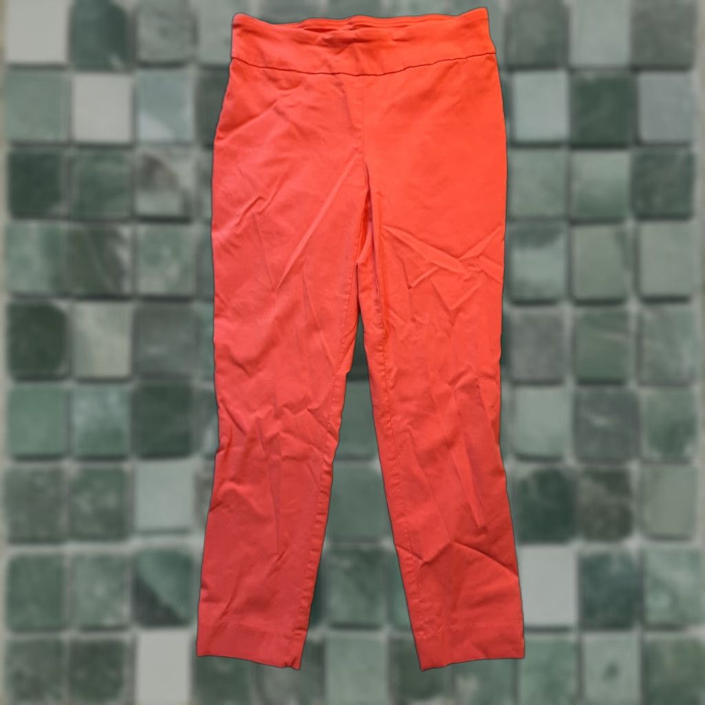 Pinko Counterparts Womens Pants Size 6 P Petite Coral Pink Stretch Chino Solid Pink Women 6P Petite Size 28" / US 6 / IT 42 - 1 Thumbnail