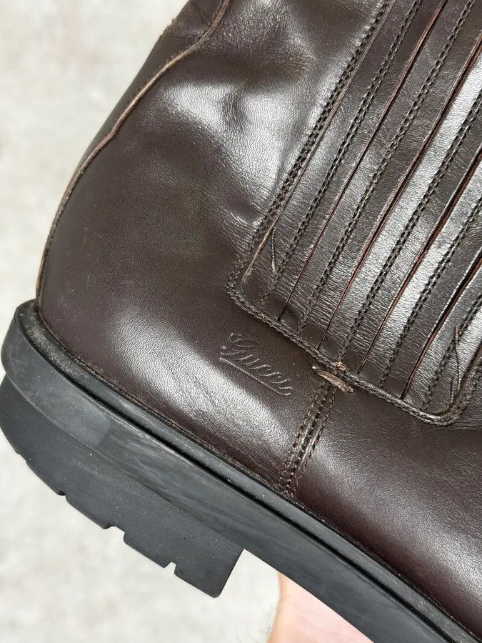Gucci 2000s Gucci Brown Chelsea Boots Size US 10 / EU 43 - 4 Thumbnail