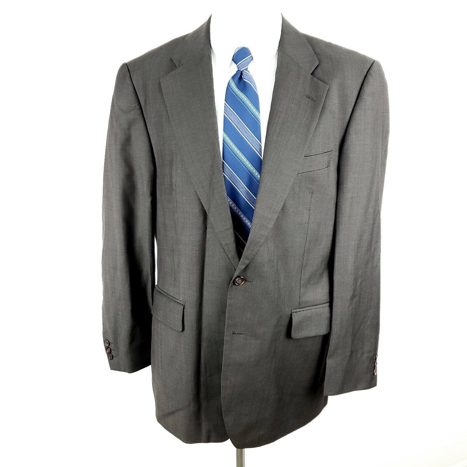 Savile Row Alexandre London Savile Row 40L 2 Button Brown Wool Silk 2 P Size 40L - 3 Thumbnail