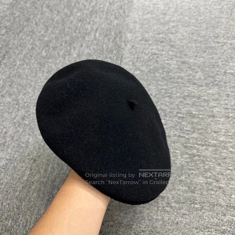 Marine Serre Black Beret Hat.