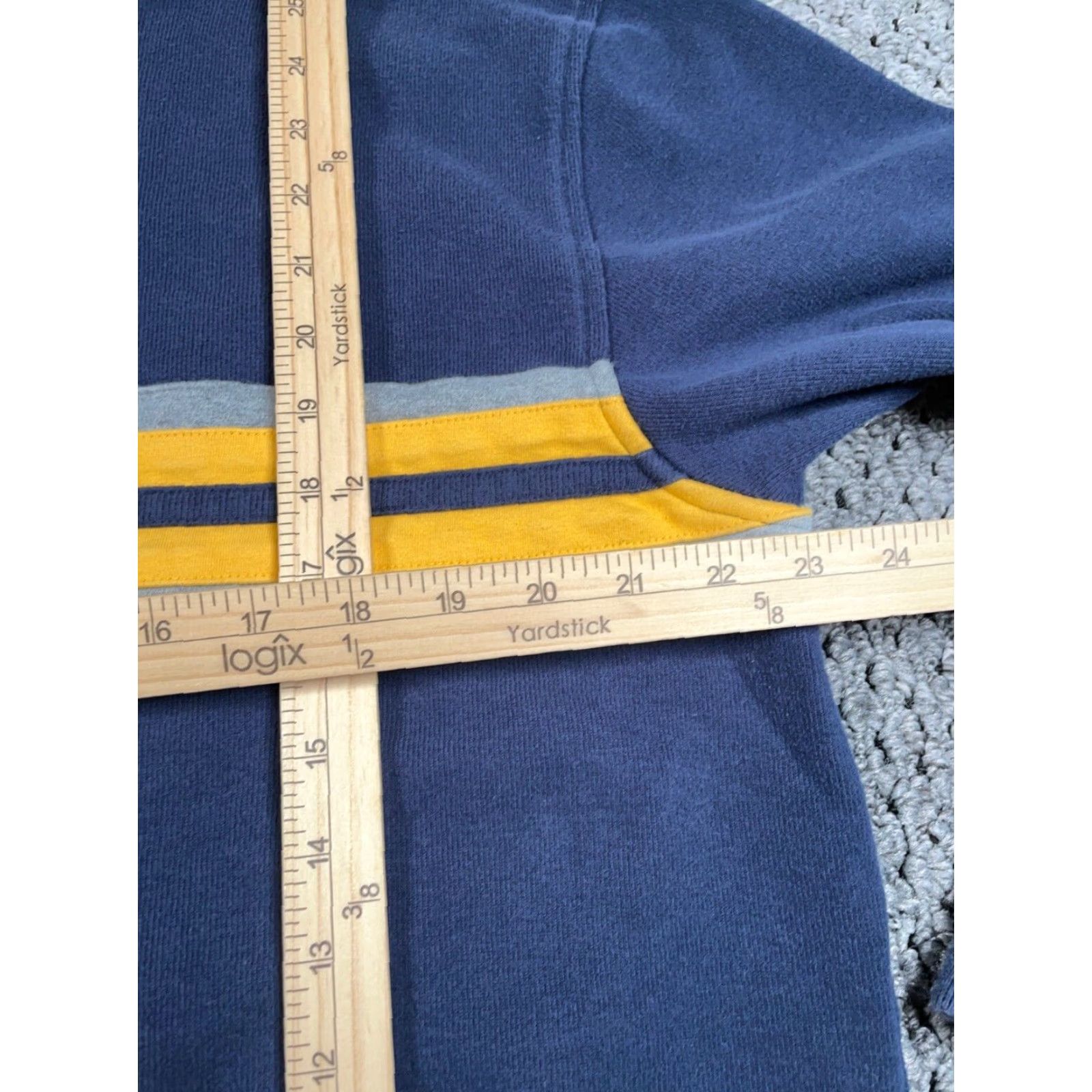 Roundtree & Yorke VINTAGE Roundtree & Yorke Rugby Style Henley Sweater Adult XL Blue Striped Crew Neck Mens XL Size US XL / EU 56 / 4 - 5 Thumbnail