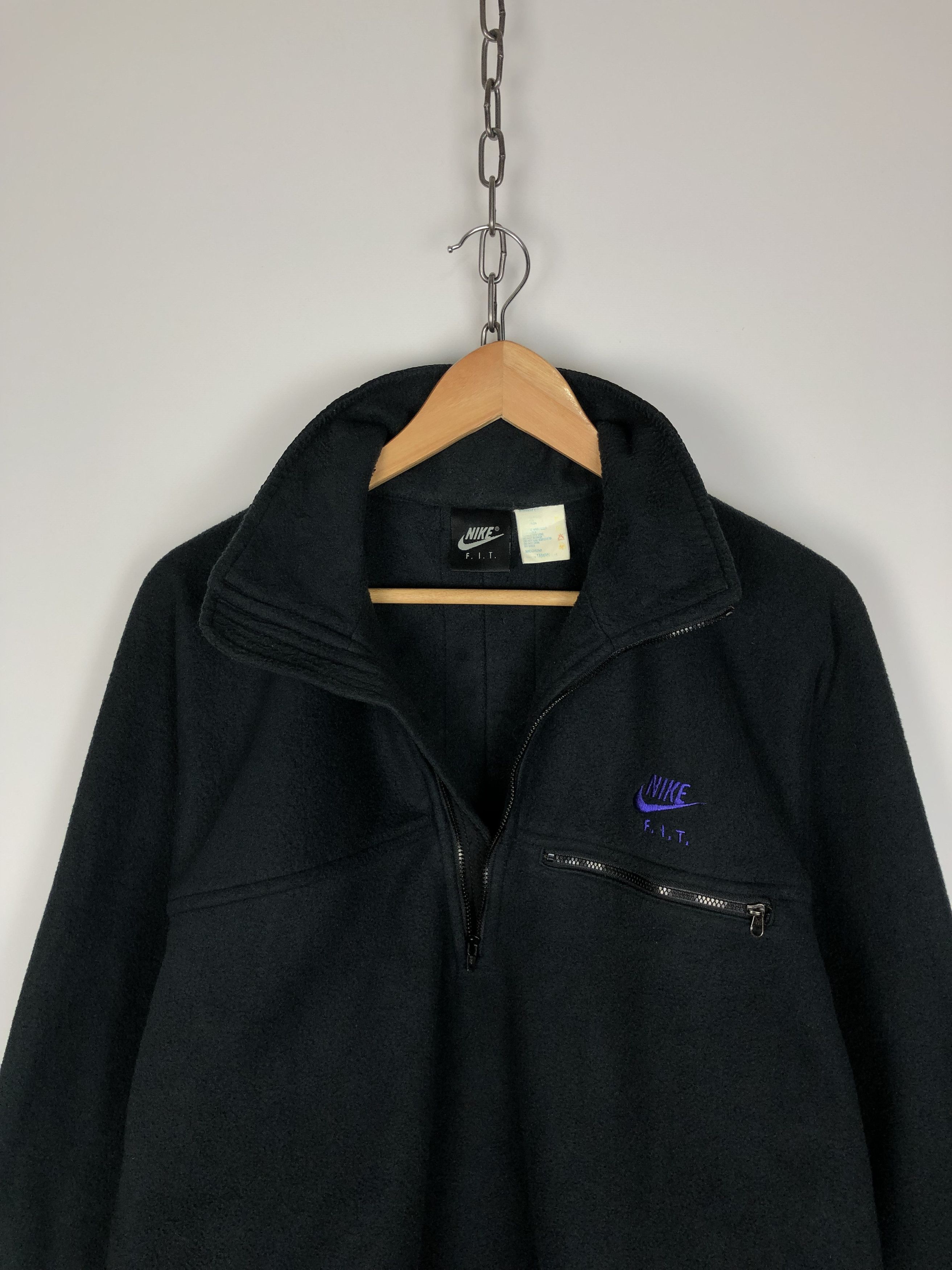 Nike Nike F.I.T. Vintage Fleece Jacket Black size M Size US M / EU 48-50 / 2 - 7 Thumbnail