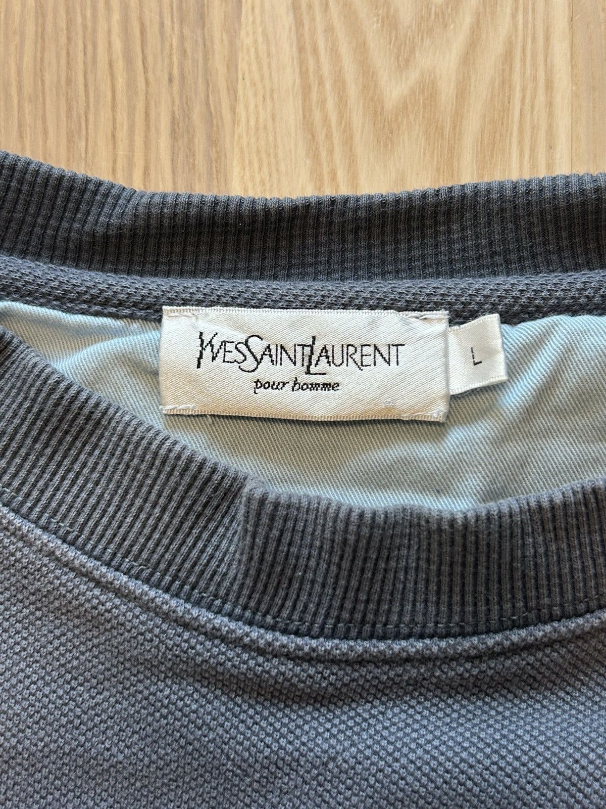 Yves Saint Laurent Yves Saint Laurent Pour Homme Striped Relaxed Crewneck Size US L / EU 52-54 / 3 - 9 Thumbnail