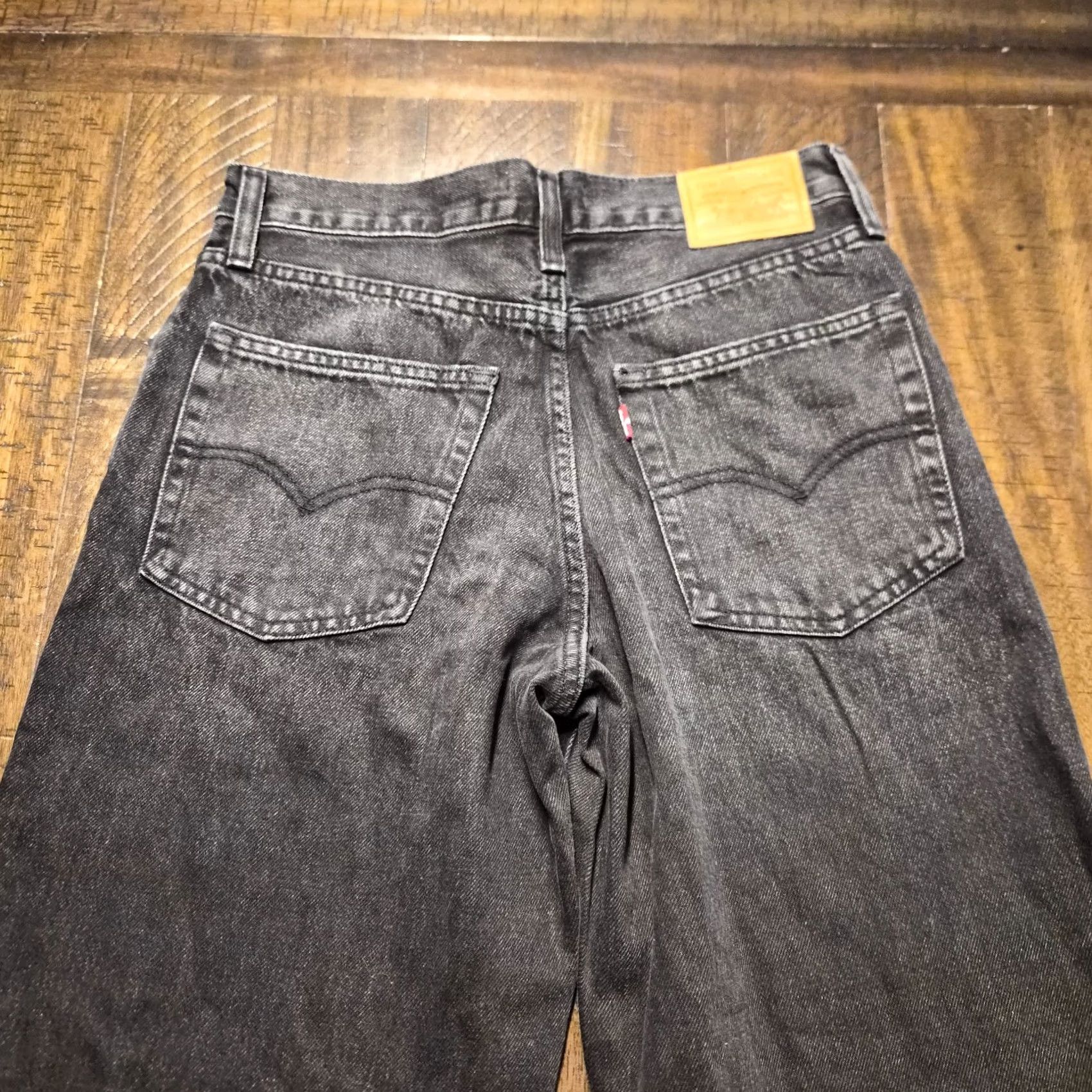Levi's Levi's Premium Womens Baggy Jeans Size 26 X 31 Black Boho Relaxed Big E G242 Size 26" / US 2 / IT 38 - 7 Thumbnail