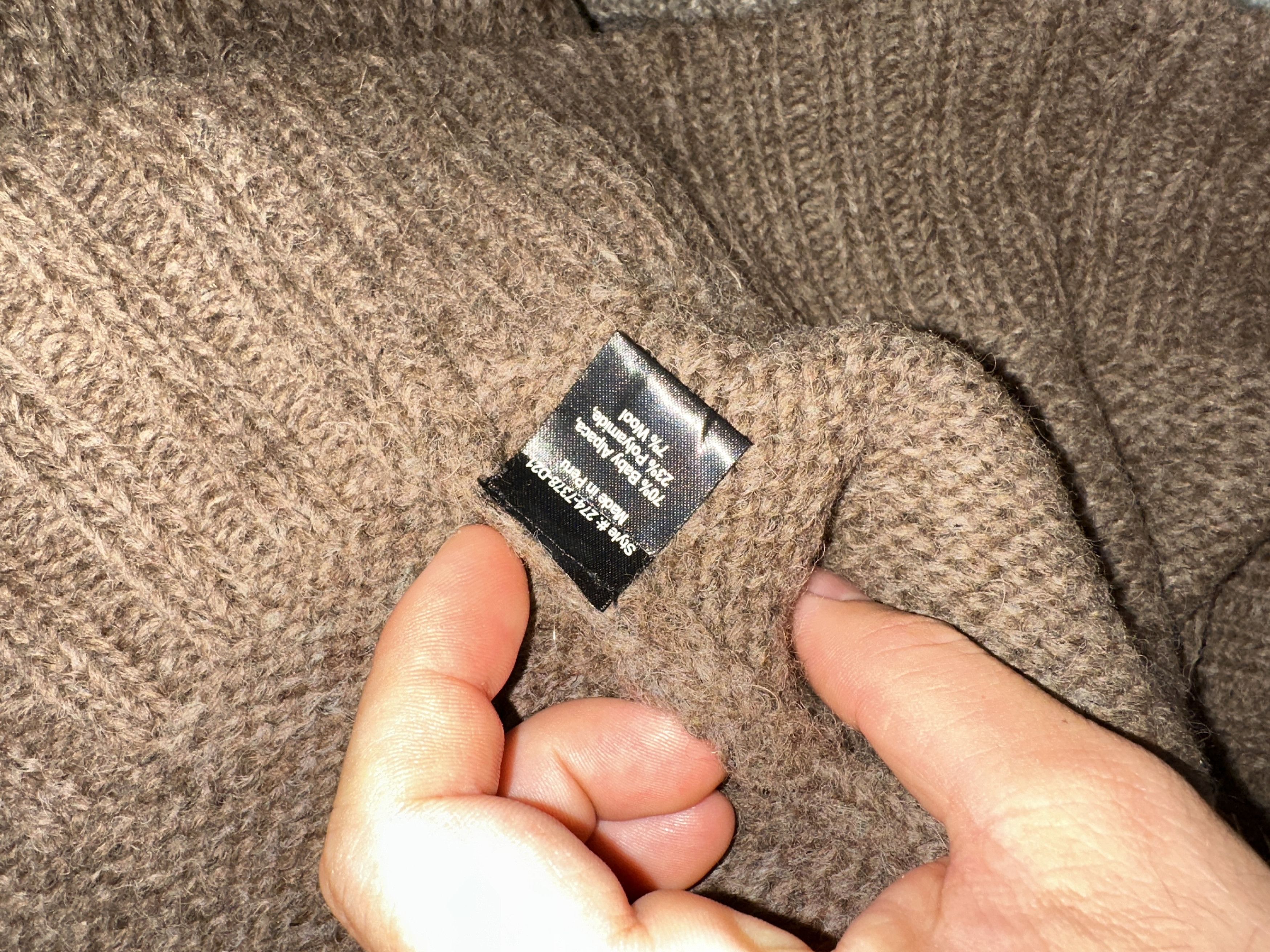 Jenni Kayne Knit Oversize Baby Alpaca Cocoon Size 2XL