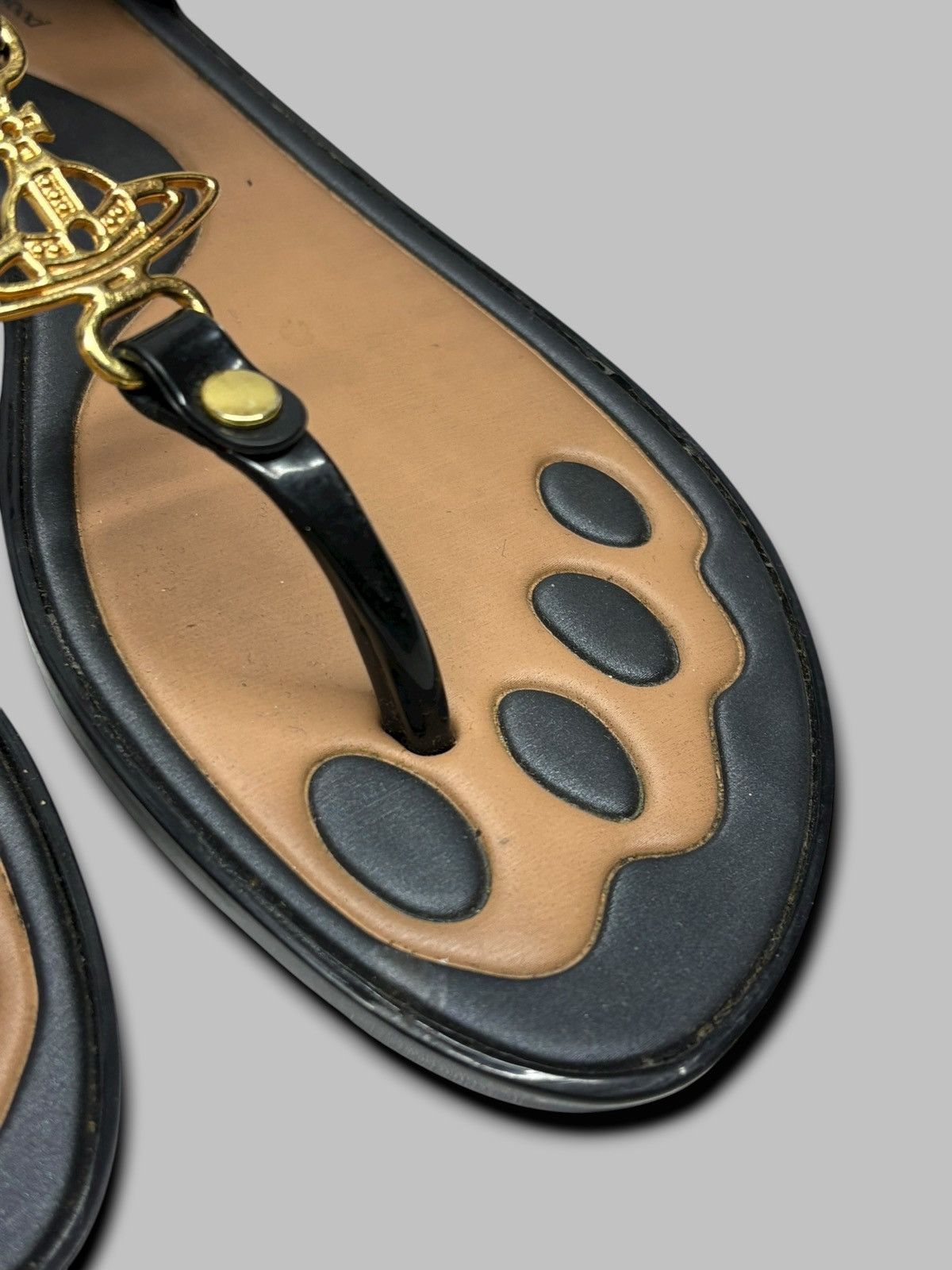 Vivienne Westwood Vivienne Westwood x Melissa Solar Orb Logo Black Sandals Size US 9 / IT 39 - 3 Thumbnail