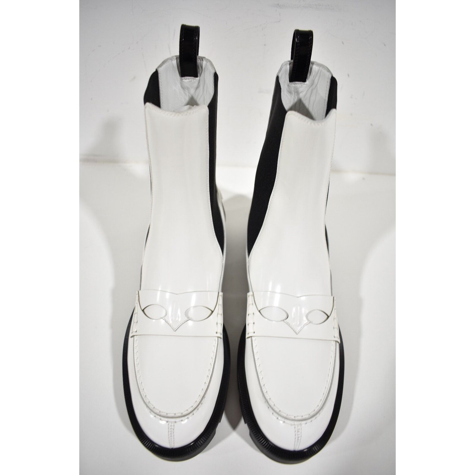 Christian Louboutin Christian Louboutin Montezu Lug Flat White Black Leather Size US 10 / IT 40 - 7 Thumbnail