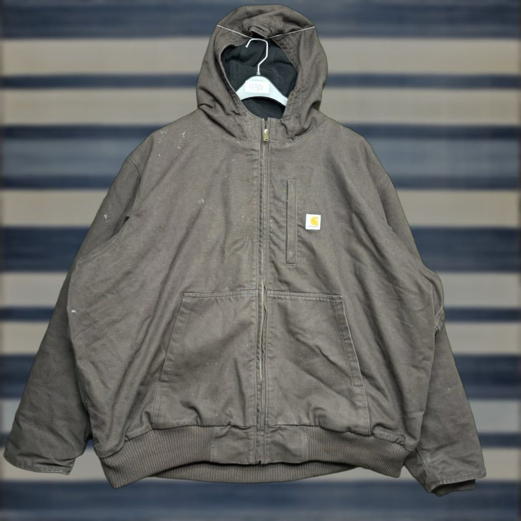 Carhartt Carhartt Jacket Mens 4XL Brown Hooded Insulated Full Swing Zip Workwear 0J3371-M Size US XXL / EU 58 / 5 - 1 Thumbnail