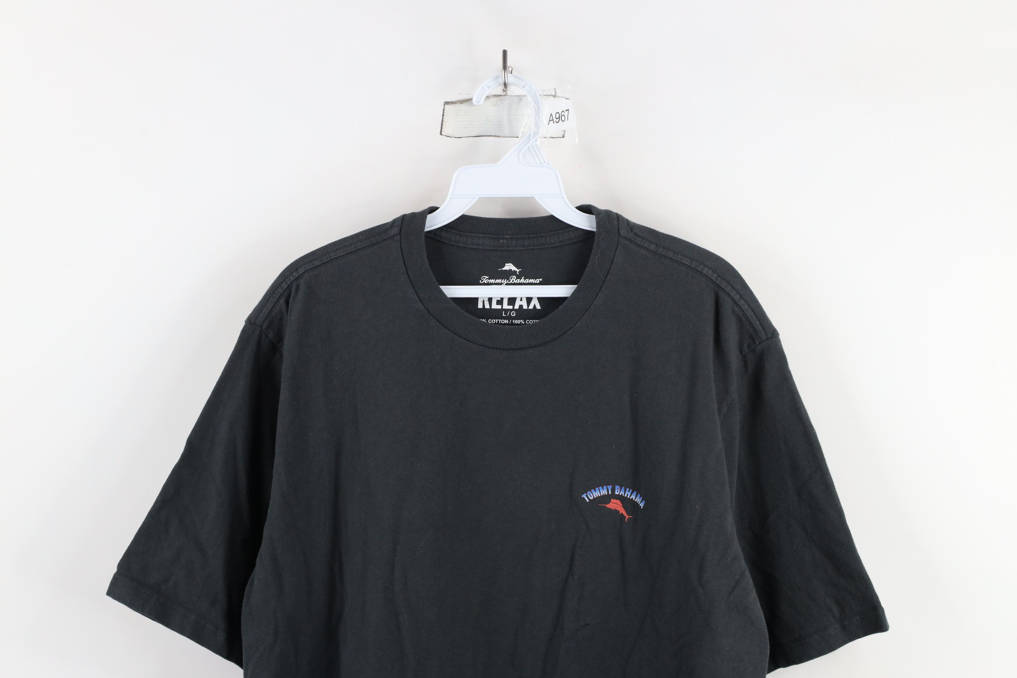Tommy Bahama × Vintage Vintage Y2K Tommy Bahama Relax Football Drink T-Shirt Gray Size US L / EU 52-54 / 3 - 2 Thumbnail