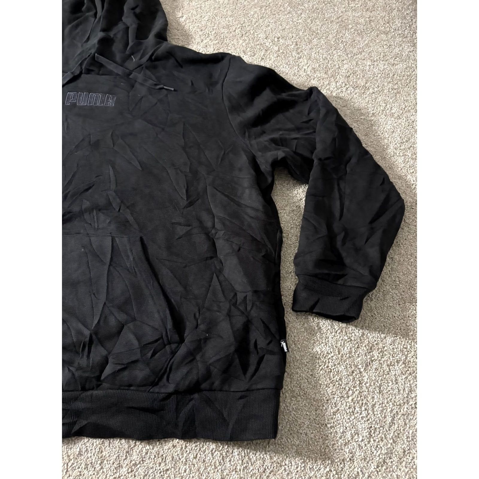 Puma PUMA Shirt Mens 2XL Black Hoodie Logo Fleece Pullover Sweatshirt Kangaroo Athletic Size US XXL / EU 58 / 5 - 3 Thumbnail