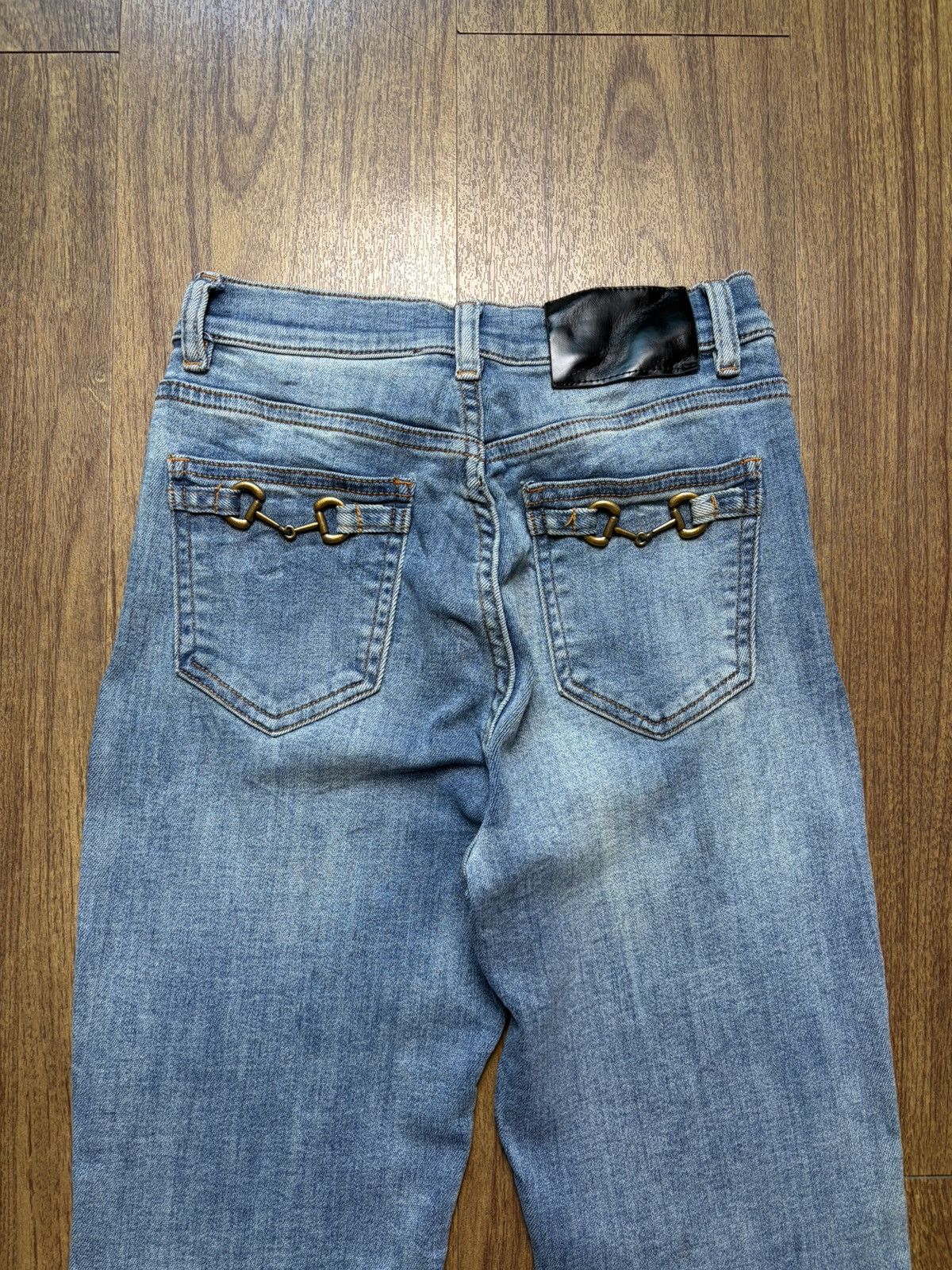 Gucci Gucci Blue Denim Horsebit Back Pocket Jeans Size 27" / US 4 / IT 40 - 2 Thumbnail