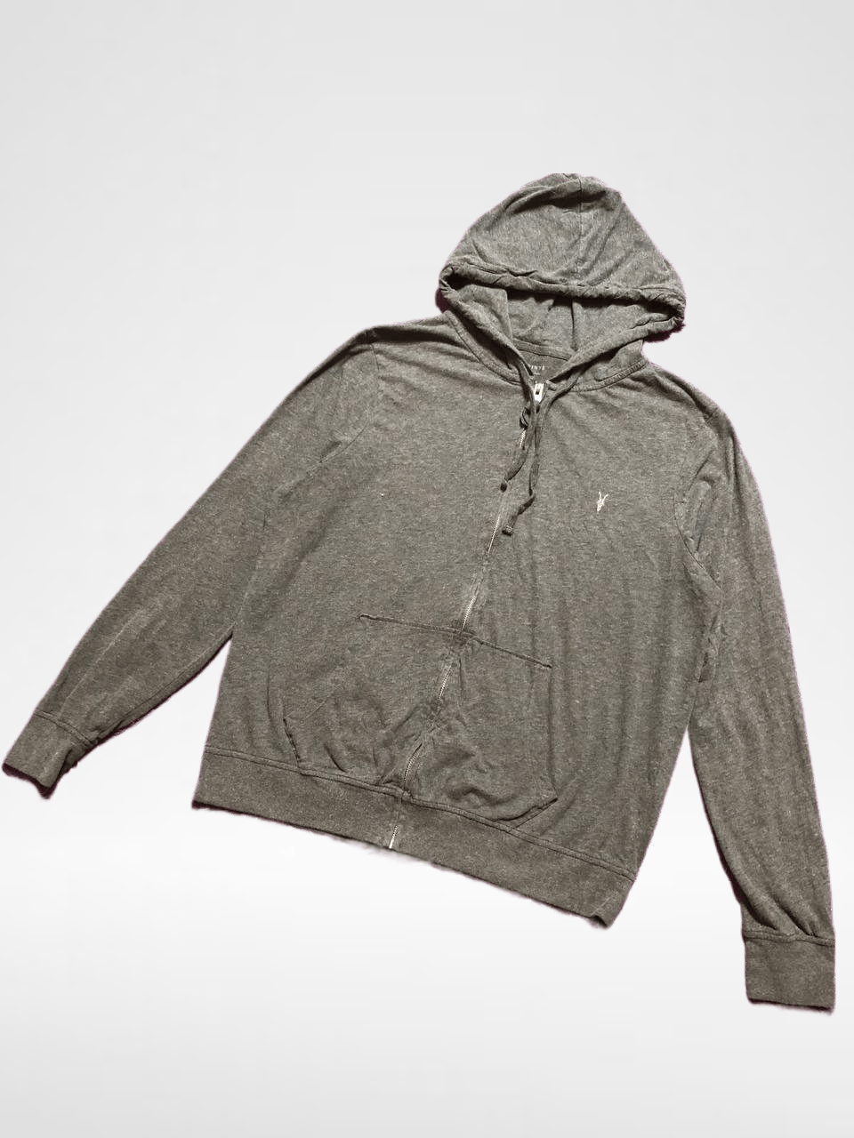 Allsaints Zip Hoodie Logo Allsaints Y2K Streetwear Size US XL / EU 56 / 4 - 1 Thumbnail