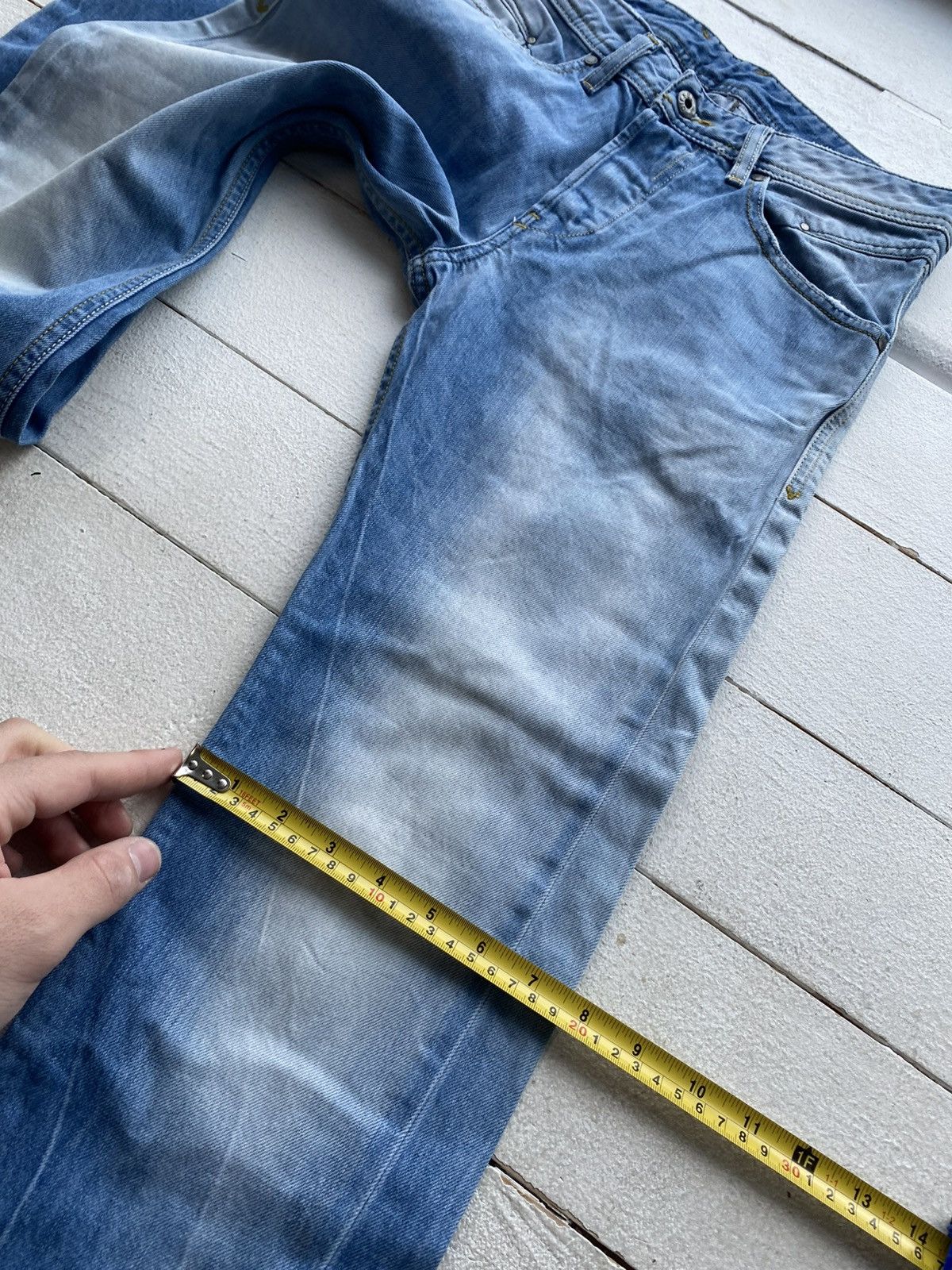 Diesel Luxury 00s Vntg Diesel Belther Slim Straight Jeans W27 Y2K Size 29" - 15 Thumbnail