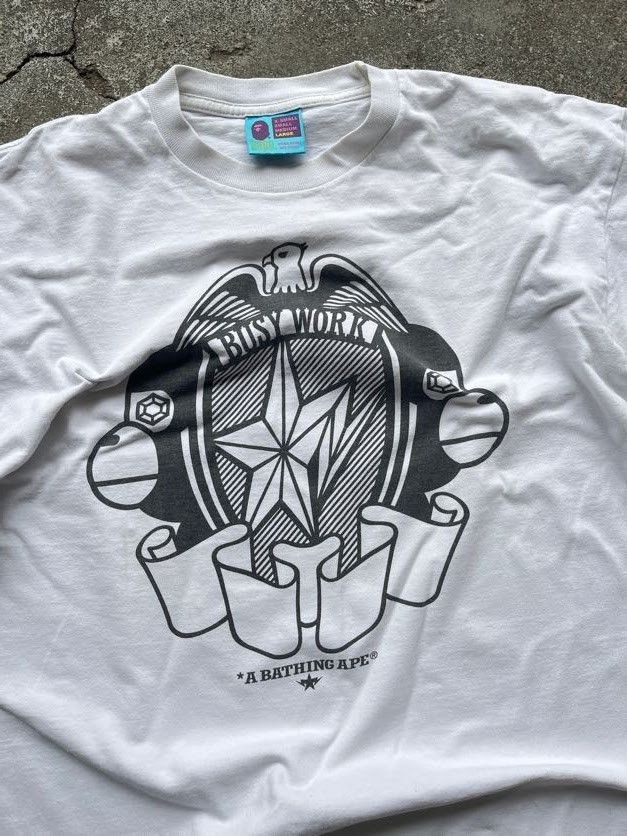 Bape BAPE “Busy Work Ape Shall Never Kill Ape” graphic tee Size US L / EU 52-54 / 3 - 2 Thumbnail
