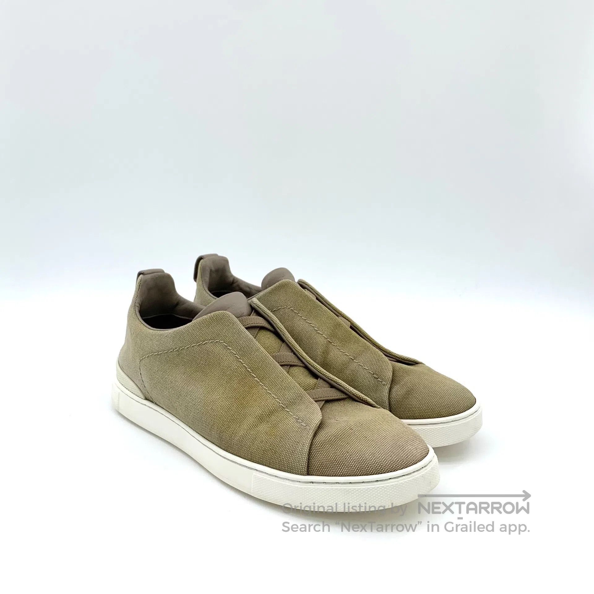 Ermenegildo Zegna Zegna Light brown slip-on flat casual single shoes| Size US 10 / EU 43 - 2 Thumbnail