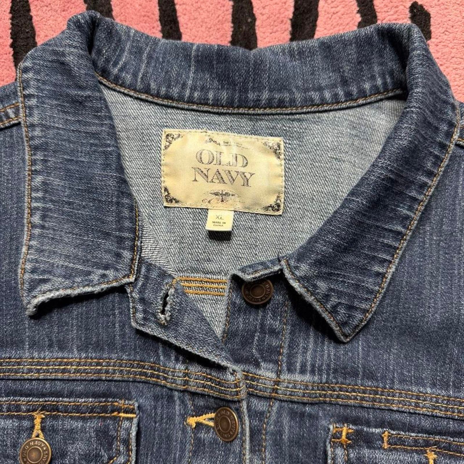 Old Navy Vintage Y2K Old Navy Denim Trucker Jean Jacket Women's XL Size XL / US 12-14 / IT 48-50 - 3 Thumbnail