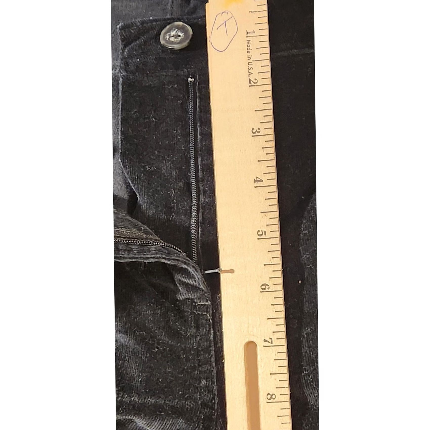 J. Jill J.Jill Corduroy Pants Womens 16 Tall Black Straight Leg Stretch Chino Casual Pants Size 38" / US 16 / IT 52 - 6 Thumbnail