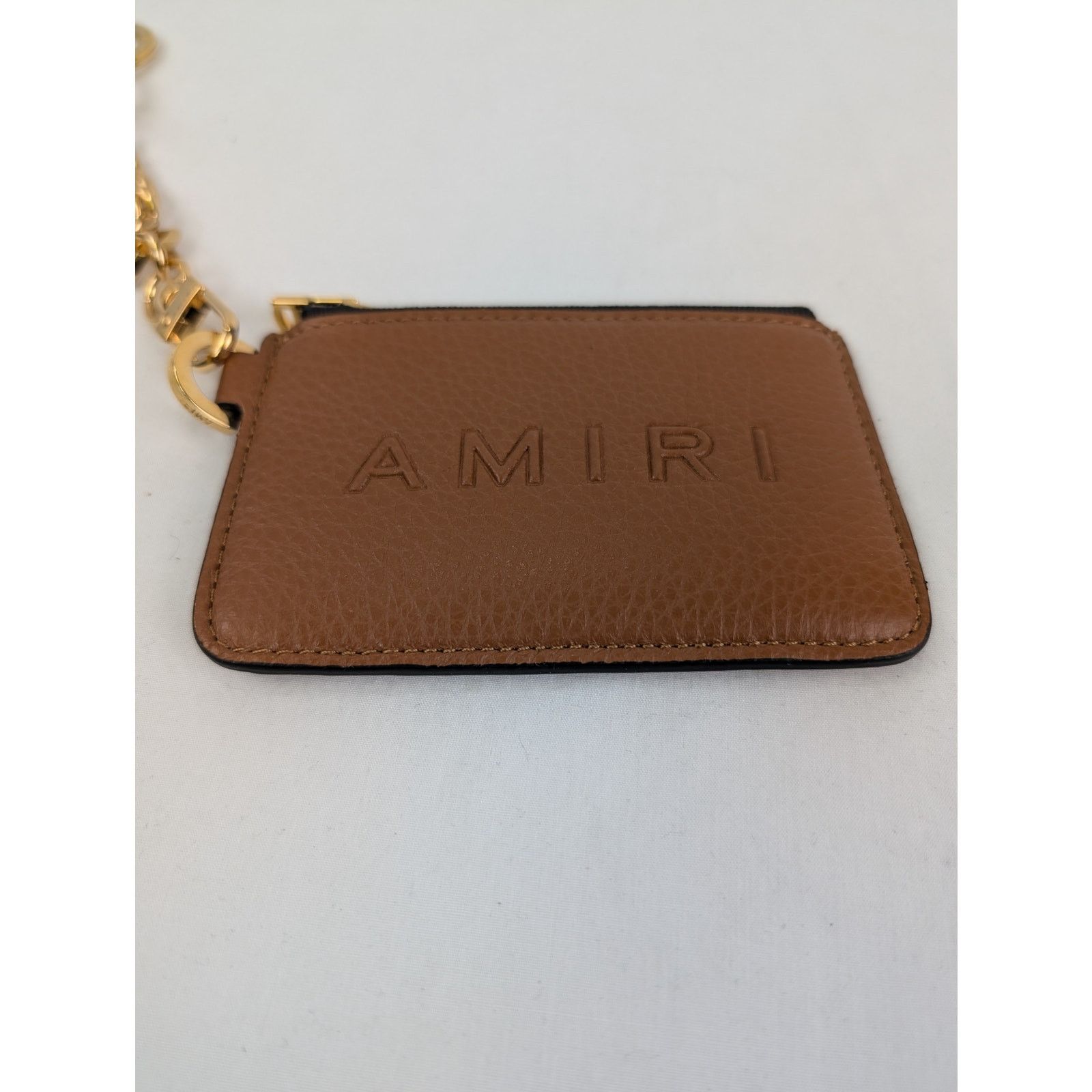 Amiri o1rshd1 Size: OS / Pebbled W/ Logo Chain Wallet in Brown Size ONE SIZE - 2 Thumbnail