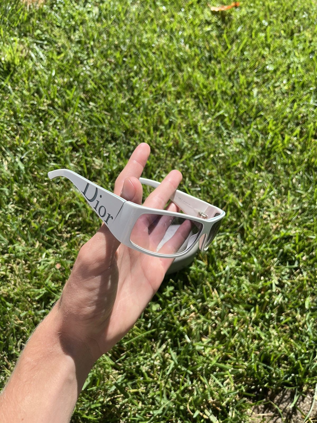 Christian Dior Monsieur Vintage Dior Logo Wraparound Sunglasses Genuine 2000s Size ONE SIZE - 4 Thumbnail