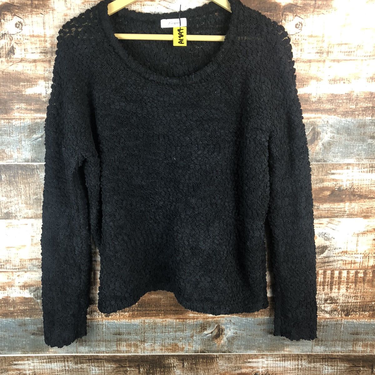 Homespun Knitwear × Japanese Brand Furry Rate Black Knitwear #A1899 Size L / US 10 / IT 46 - 3 Thumbnail