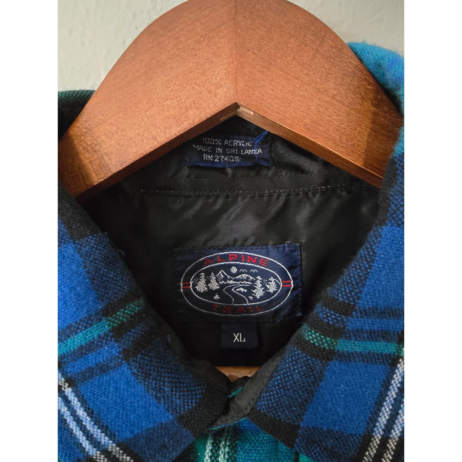Vintage Vintage Alpine Trail Flannel Shirt Blue Plaid XL Button Up Size US XL / EU 56 / 4 - 5 Thumbnail