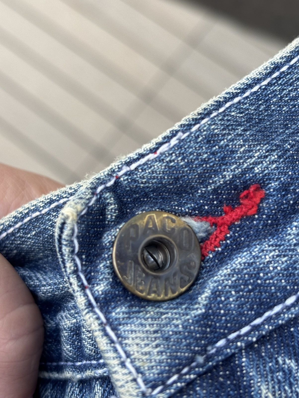 Other Vintage 2005 Paco Jeans Barcode Patch Baggy Denim 36x32 Y2K Size US 36 / EU 52 - 4 Thumbnail
