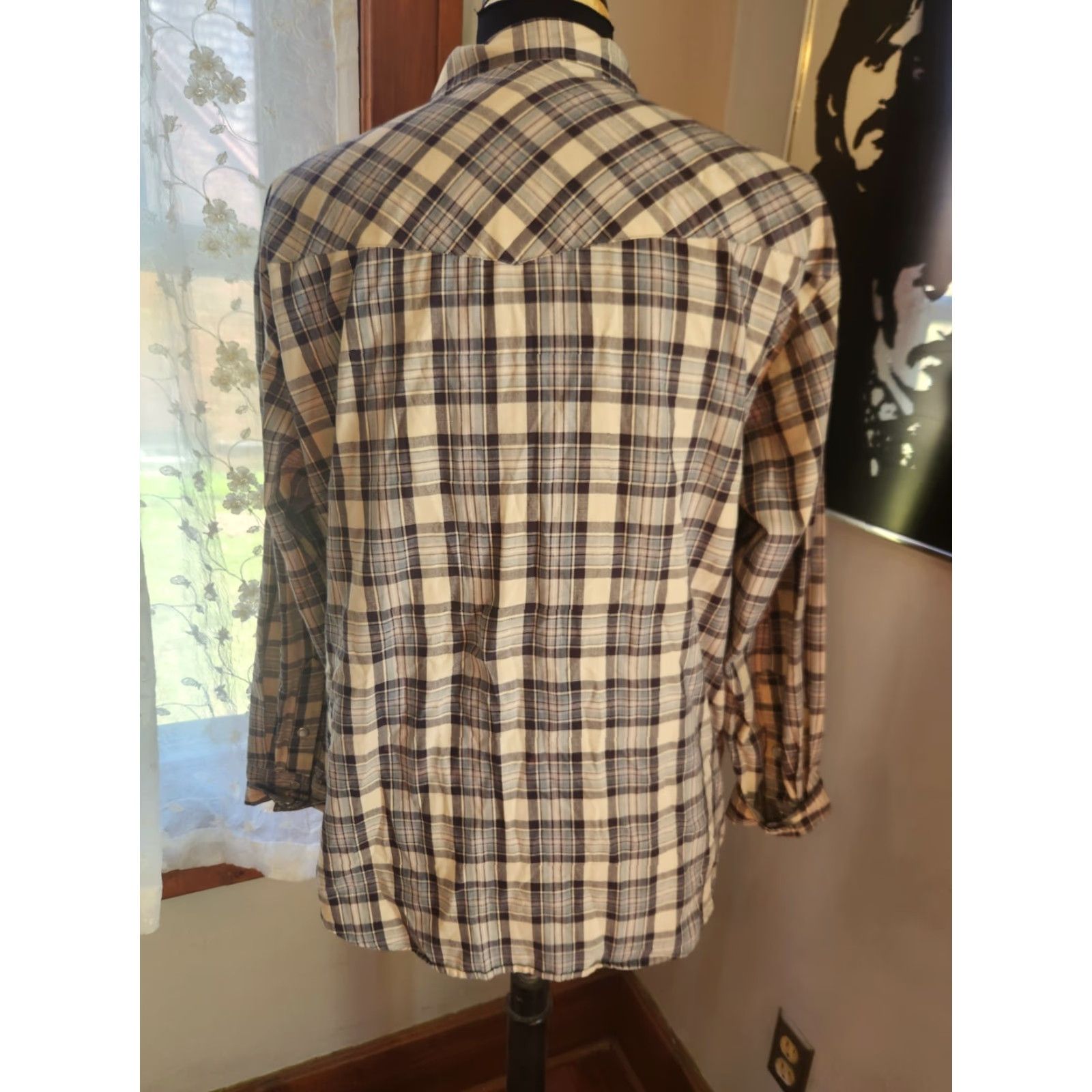 Vintage VINTAGE Big Mac Western Shirt Blue Plaid Pearl Snaps Mens L Button-Up Tailored Regular Fit Pocketed Size L Size US L / EU 52-54 / 3 - 5 Thumbnail