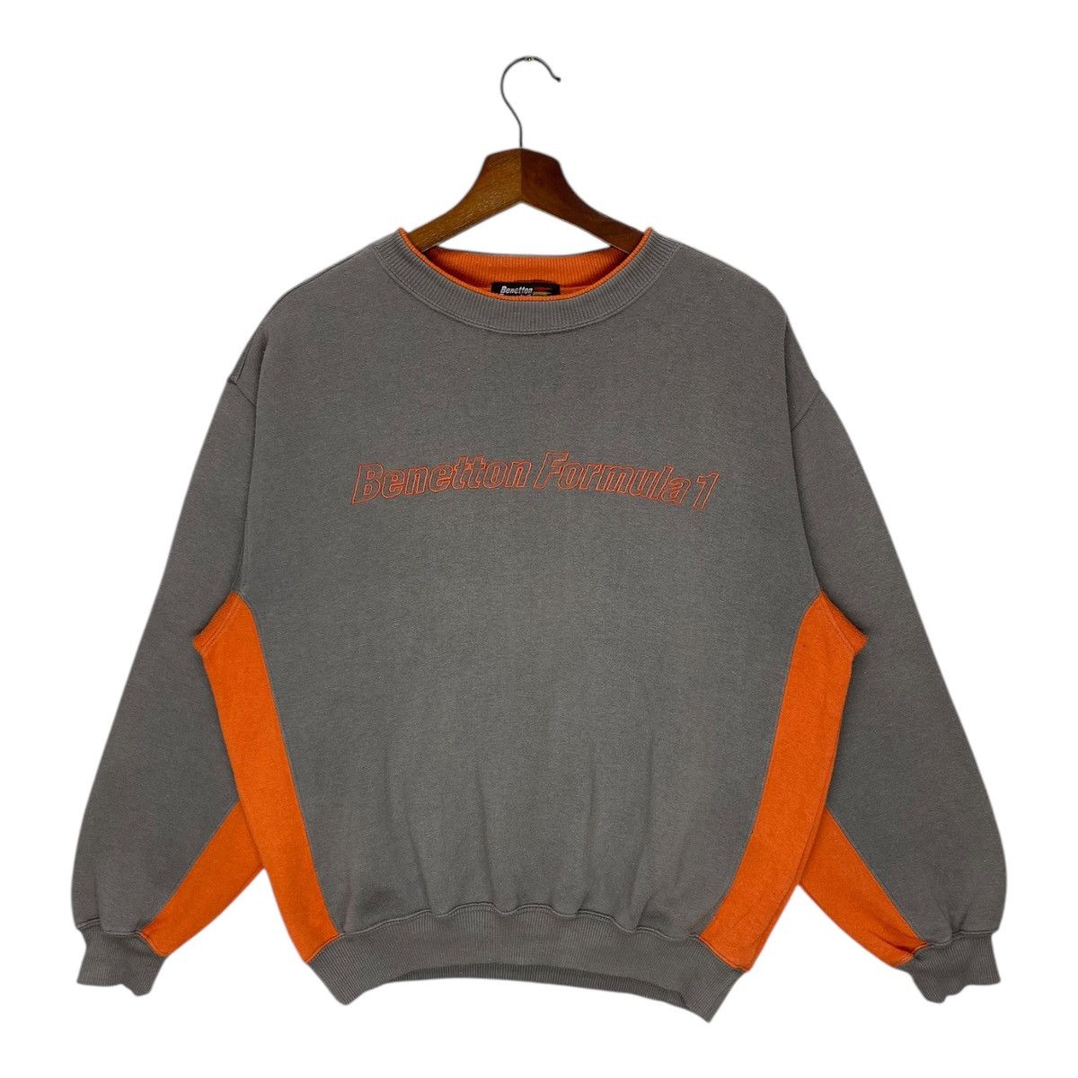 Benetton Vintage Benetton Formula 1 Racing Team Sweatshirt Spellout Size US L / EU 52-54 / 3 - 1 Thumbnail