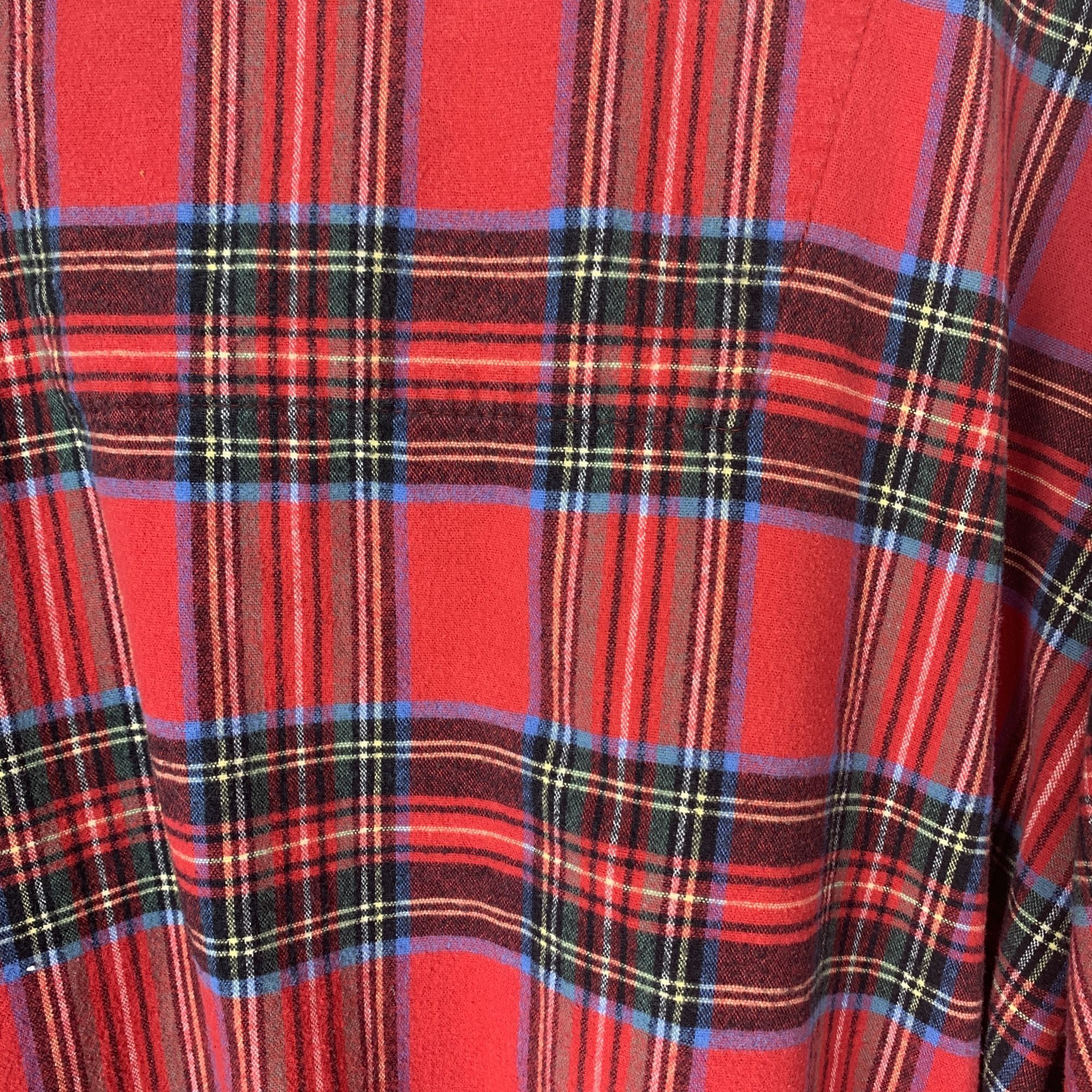 Vintage Mens Red Plaid Portuguese Flannel Nightshirt Size Large Verm Size US L / EU 52-54 / 3 - 6 Thumbnail