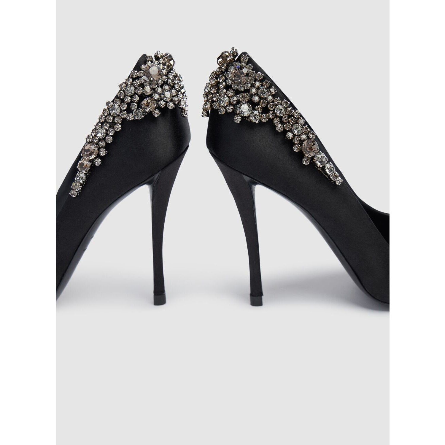 ROGER VIVIER Efflorescence $1895 Black Satin 100mm Pumps New