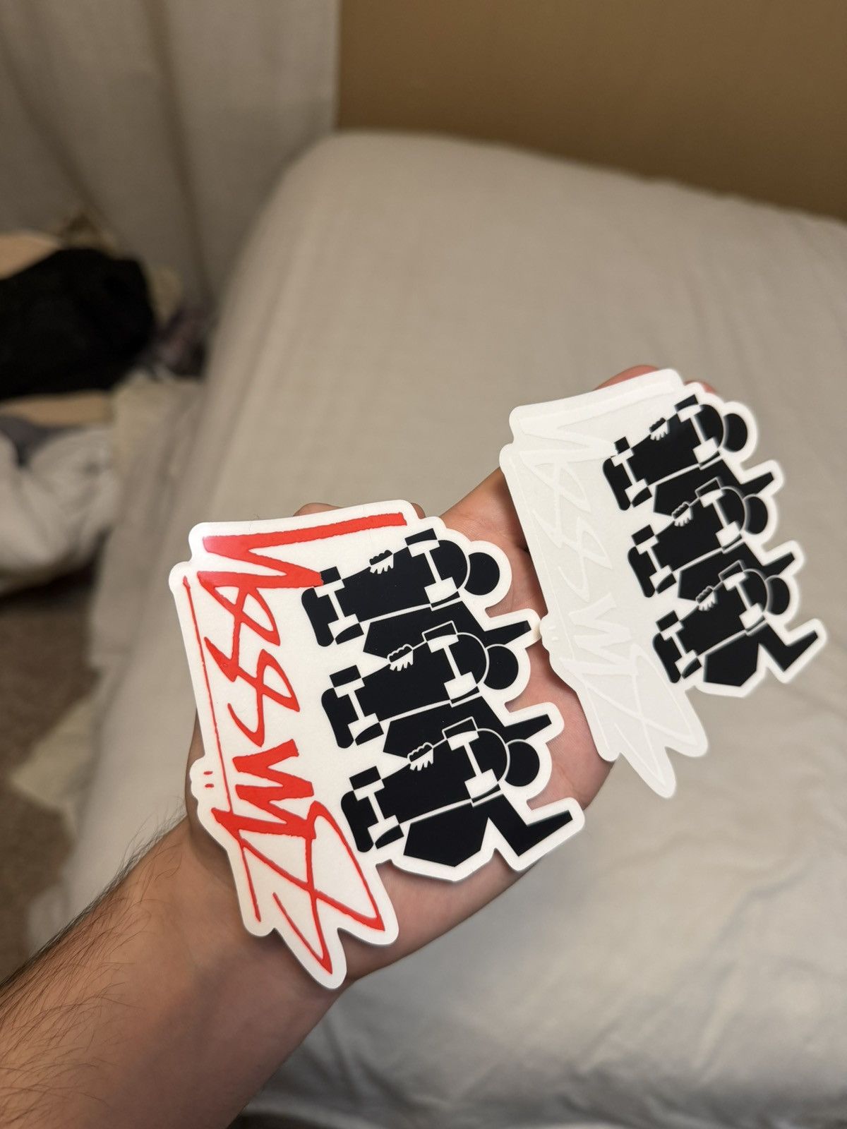 Stussy Stussy Skate Grab Stickers Red & White Size ONE SIZE - 4 Thumbnail