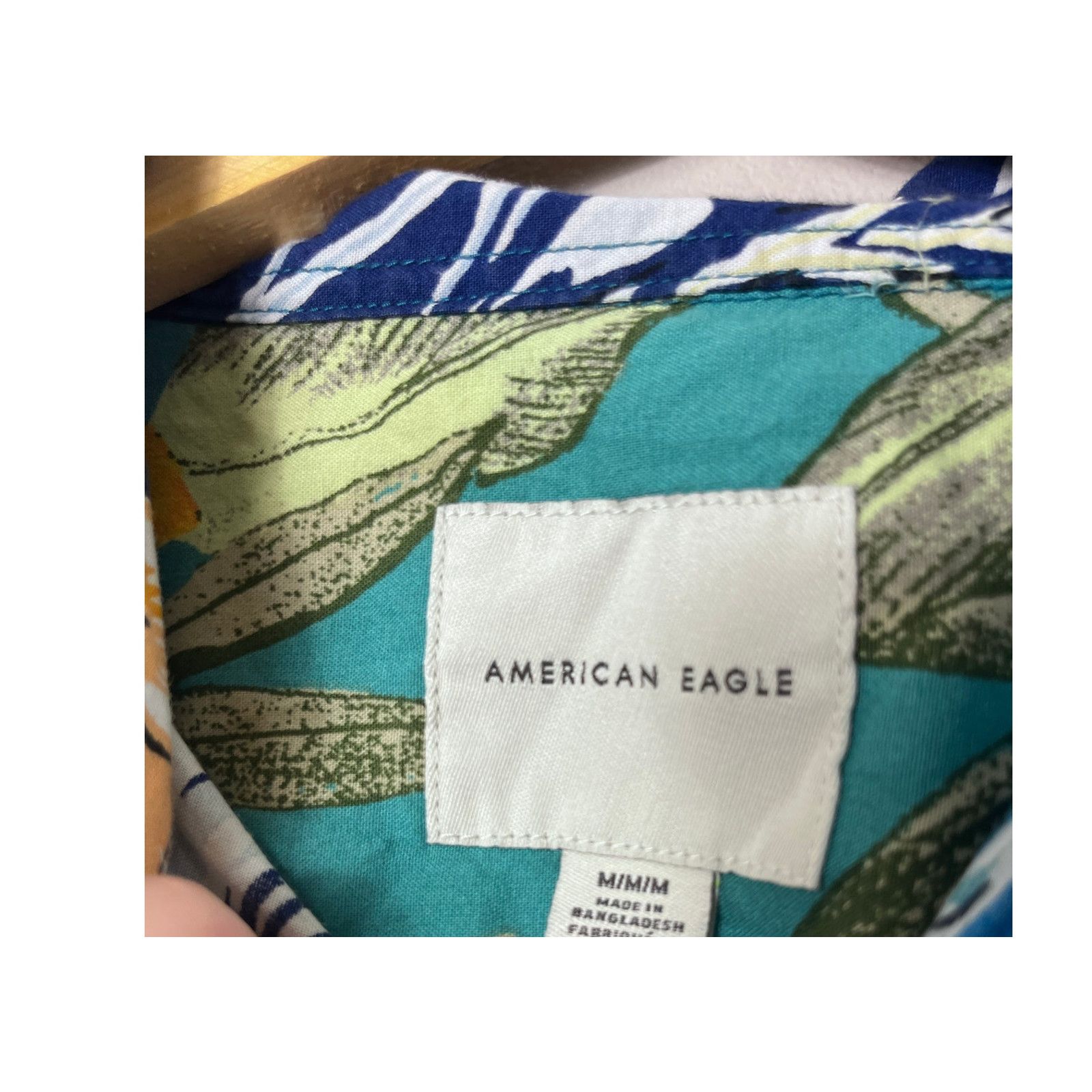 American Eagle Outfitters Men's American Eagle Button Front Hawaiian Shirt M Size US M / EU 48-50 / 2 - 2 Thumbnail