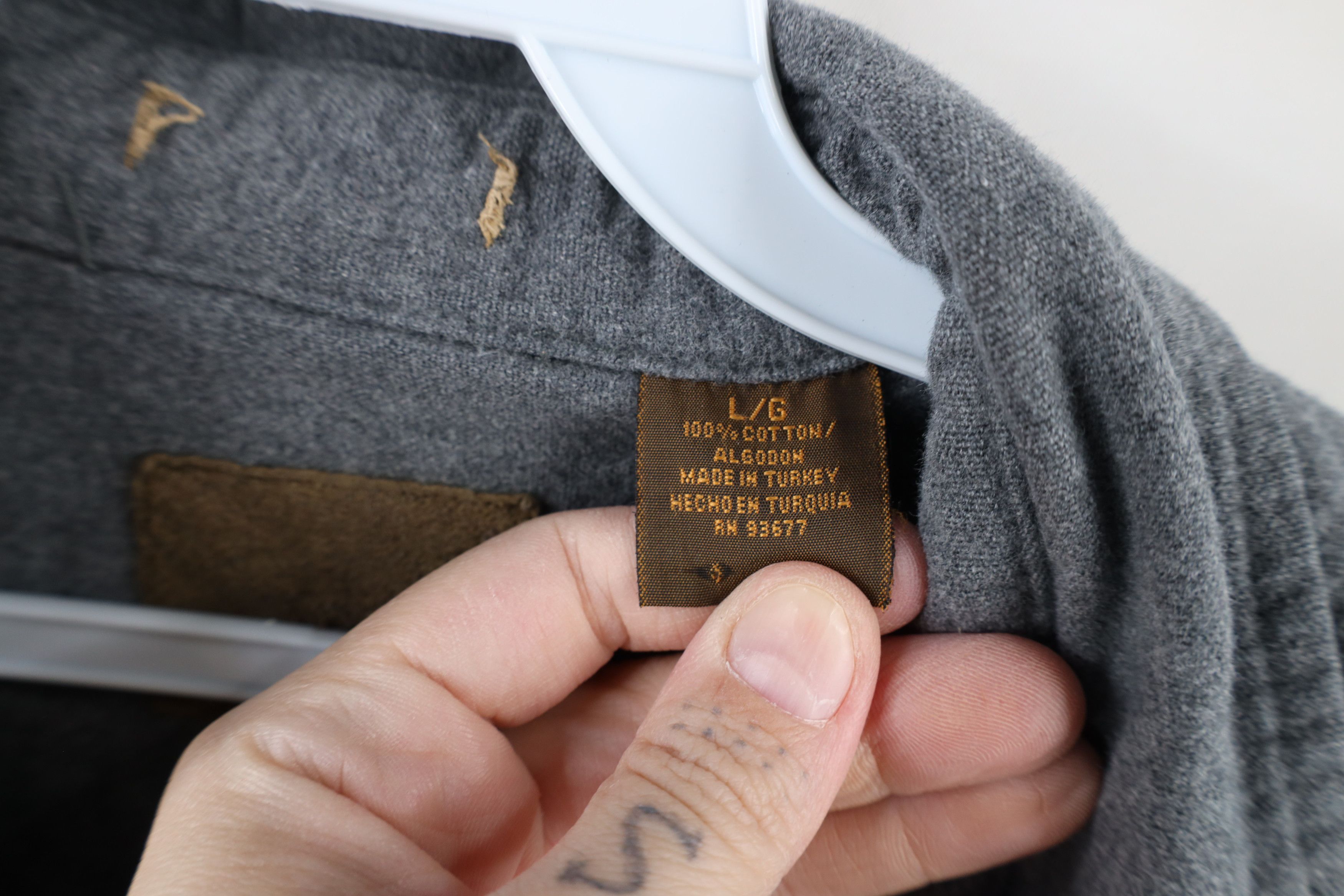 Vintage Vintage 90s Streetwear Cloth Collared Button Shirt Gray Size US L / EU 52-54 / 3 - 6 Thumbnail
