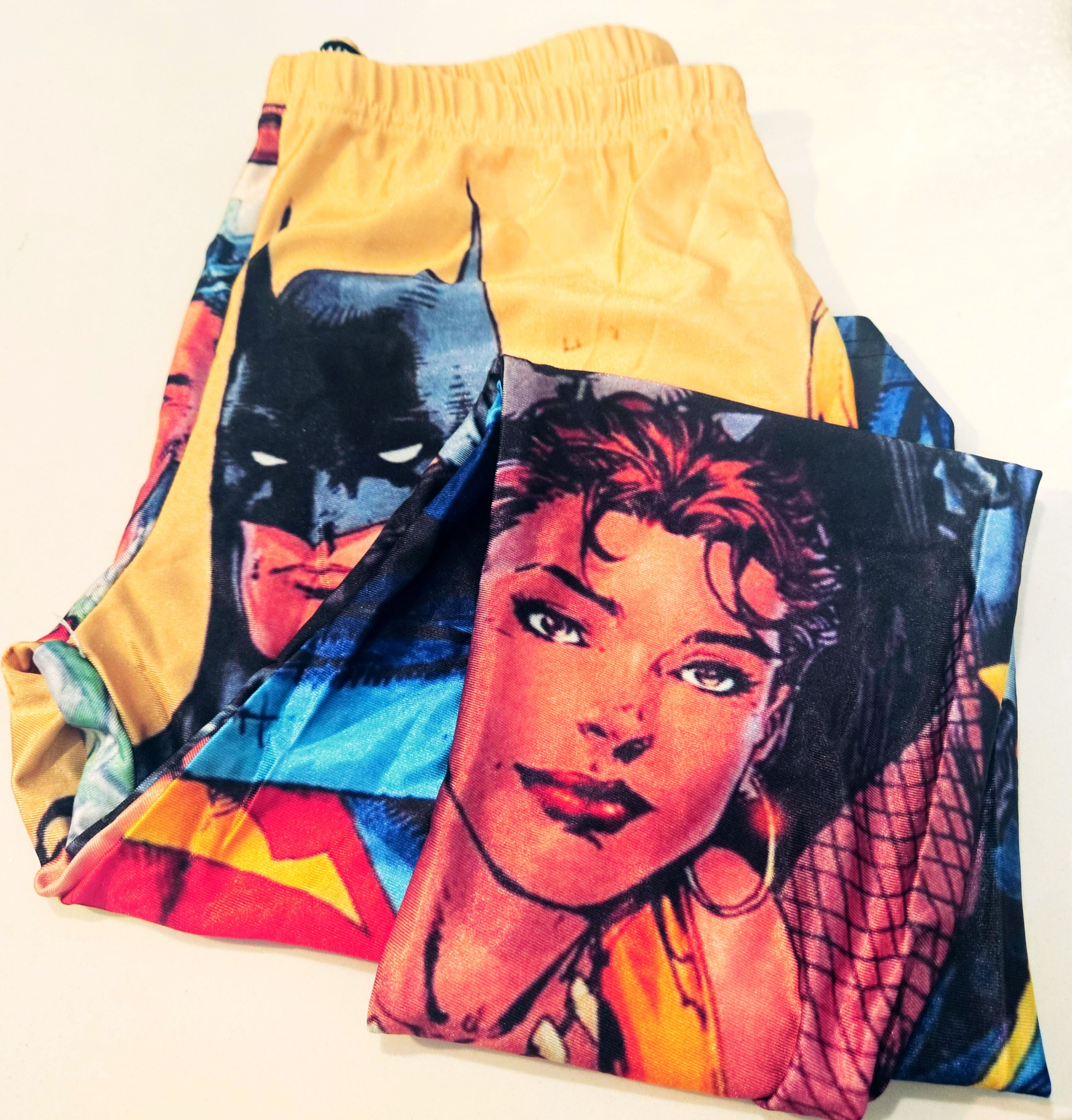 Other VINTAGE (OLDSCHOOL) SUPERHEROS LEGGINGS Size 28" / US 6 / IT 42 - 4 Thumbnail