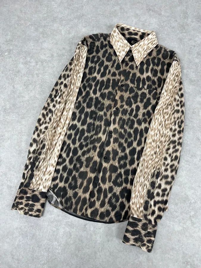 Just Cavalli 2000s Cavalli Leopard Beige Shirt Size US M / EU 48-50 / 2 - 4 Thumbnail