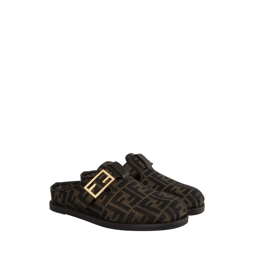 Fendi o1h1sh11225 Feel Mule in Black/Brown Size US 6 / IT 36 - 2 Thumbnail