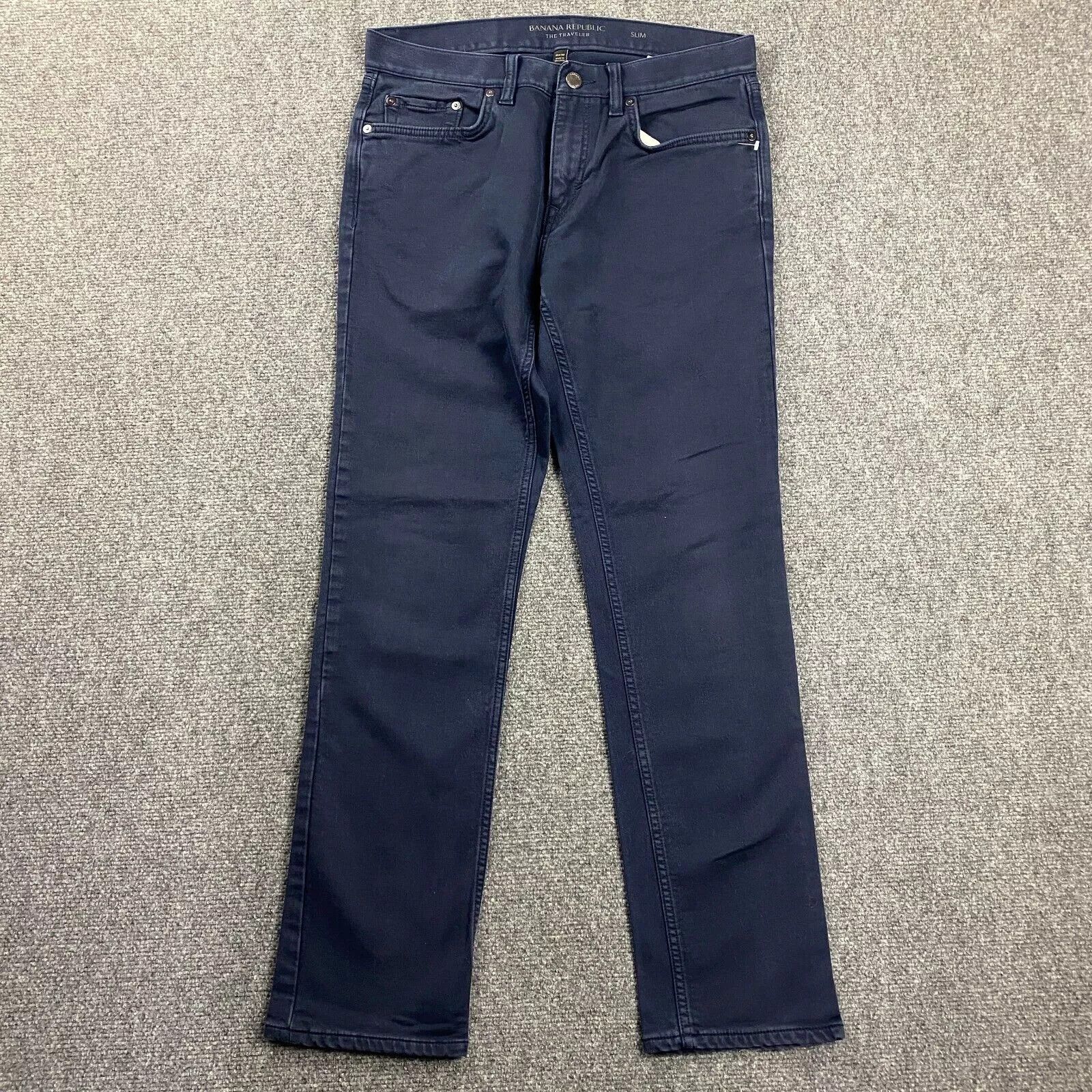 Banana Republic Banana Republic Jeans Men's 31x32 Slim Fit The Traveler Blue Size US 31 - 1 Thumbnail