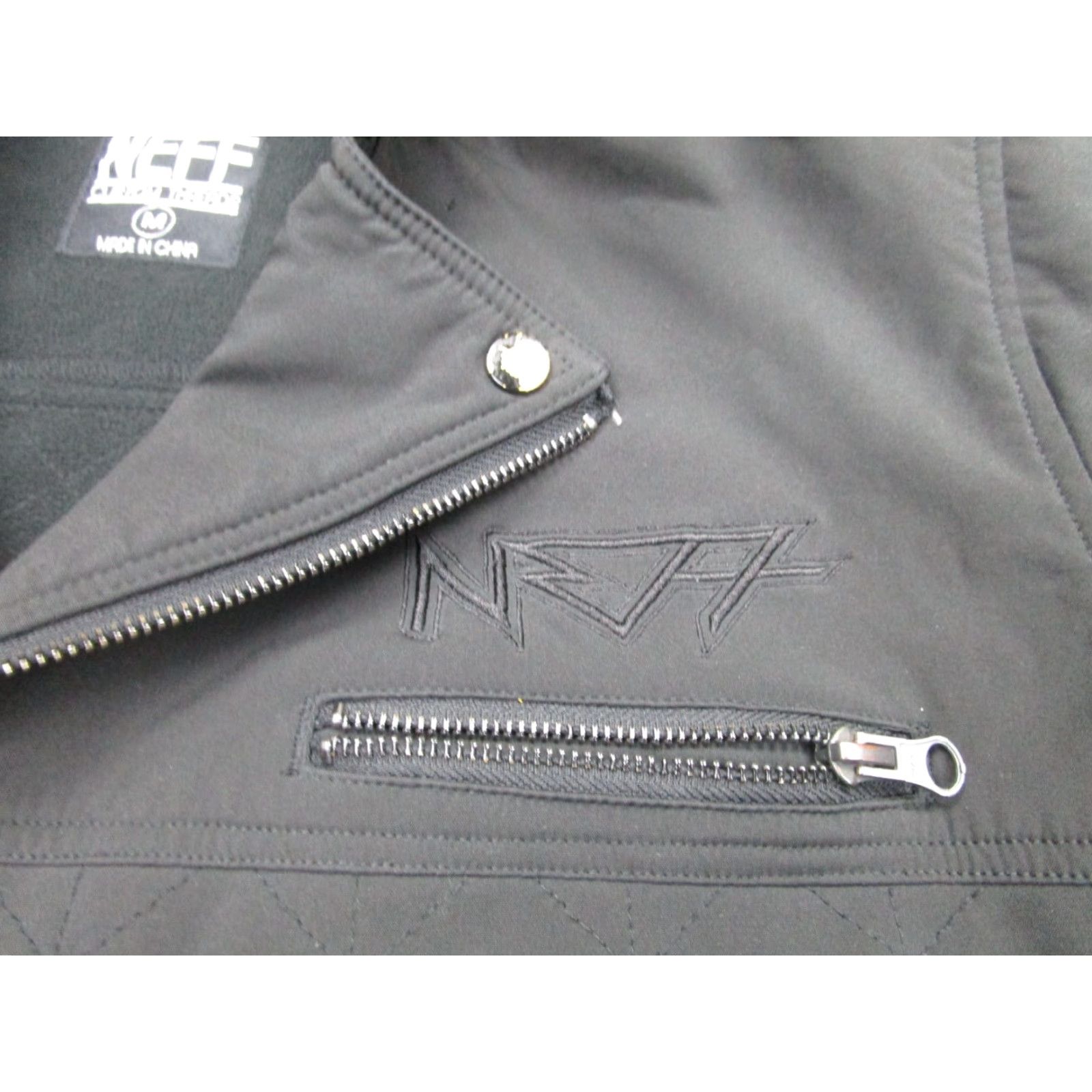 Vintage Neff Jacket Womens M Black Snowboard Removable Hood Quilted Moto Studded Coat Size M / US 6-8 / IT 42-44 - 4 Thumbnail