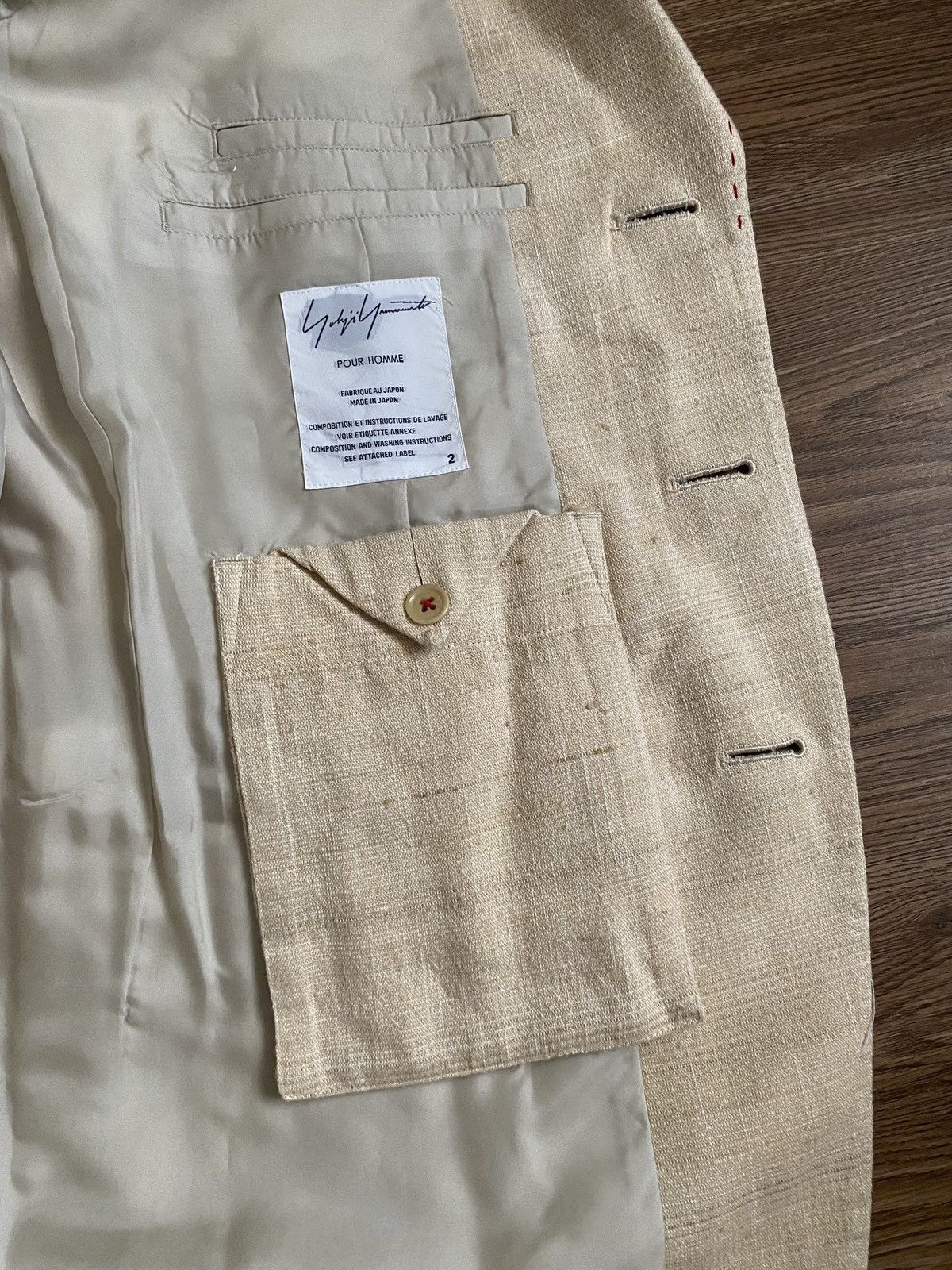 Yohji Yamamoto Yohji Yamamoto Pour Homme DR.YY Hand Stitch Suit SS09 Look10 Size 46S - 8 Thumbnail