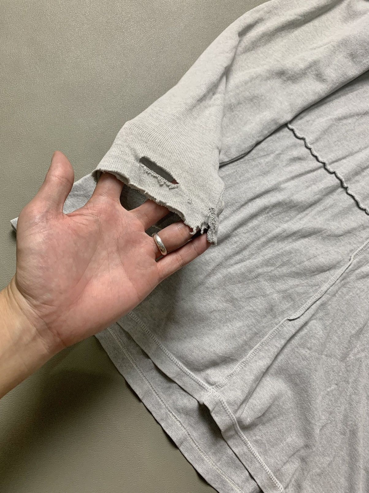 If Six Was Nine × Le Grande Bleu (L.G.B.) Toctoc Distressed Grunge Archive Longsleeve Size US L / EU 52-54 / 3 - 6 Thumbnail