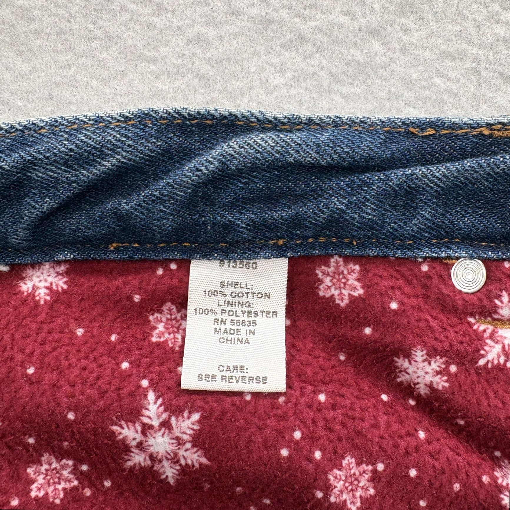 Vintage VINTAGE Cabelas Flannel Lined Jeans Womens 14 Blue Medium Wash Relaxed Denim Winter Work Size 36" / US 14 / IT 50 - 5 Thumbnail