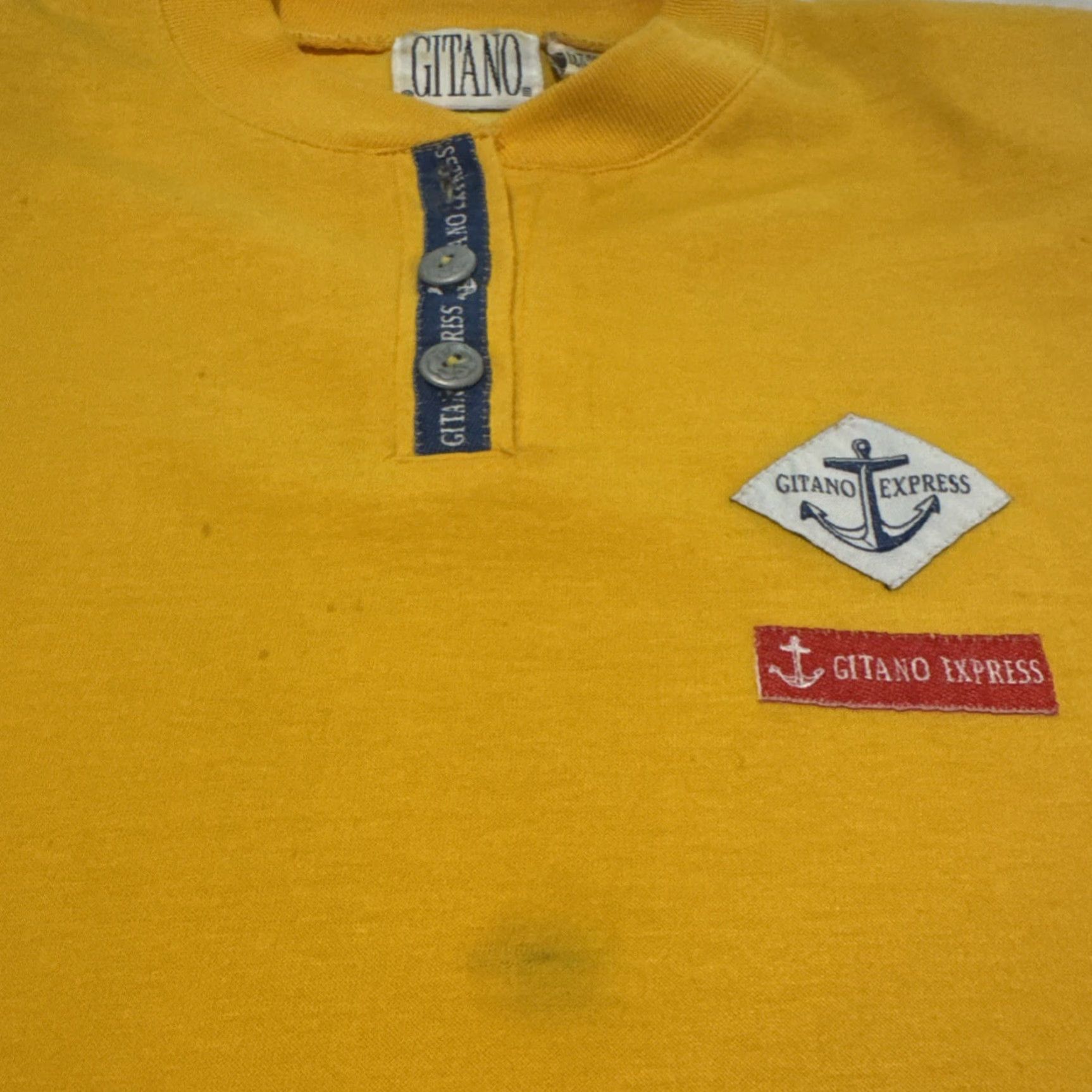 Vintage VINTAGE Gitano T-Shirt Women 80s Yellow M Medium Shirt Women 80s Gitano Yellow T-Shirt Medium Size M / US 6-8 / IT 42-44 - 3 Thumbnail