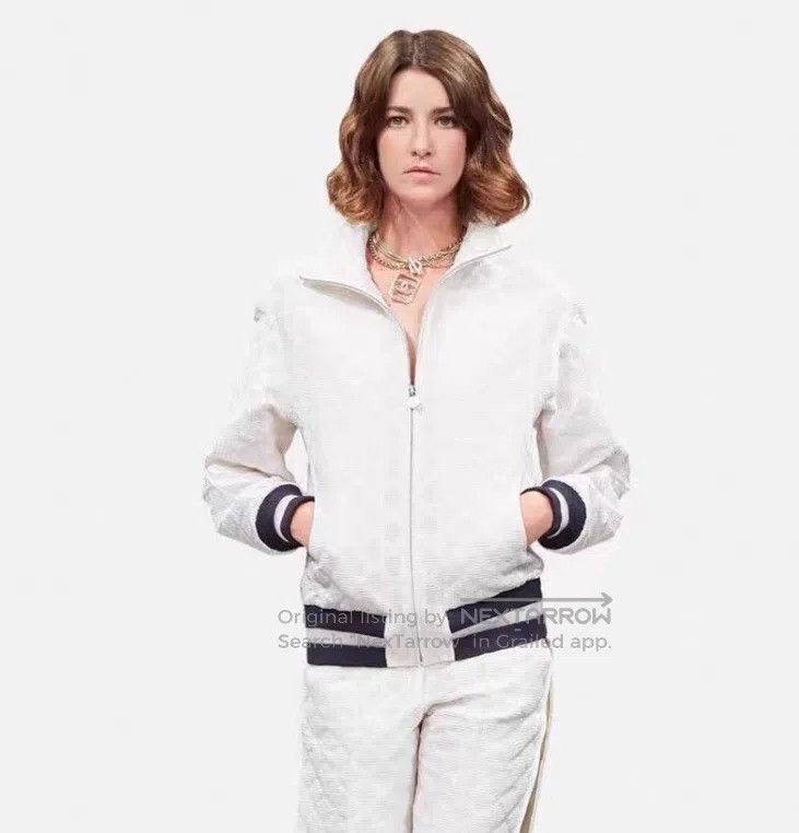 Chanel Chanel White diamond checkered stand-up collar zipper long Size XS / US 0-2 / IT 36-38 - 8 Thumbnail